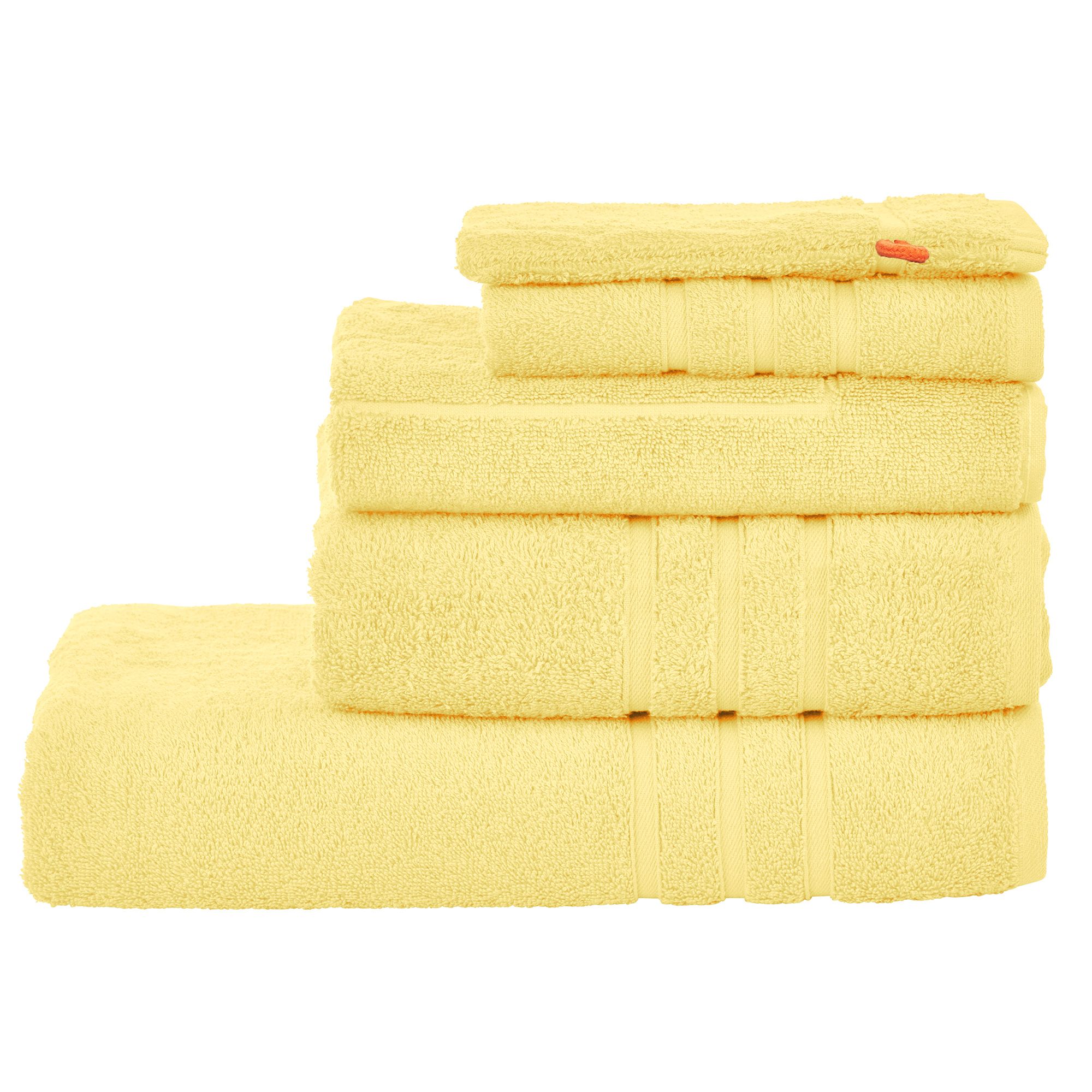 done.® Frottier-Set uni 100% Baumwolle inkl.Badvorleger,5tlg