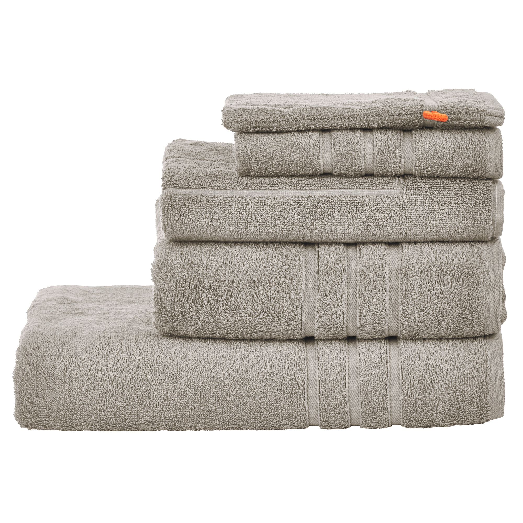 done.® Frottier-Set uni 100% Baumwolle inkl.Badvorleger,5tlg