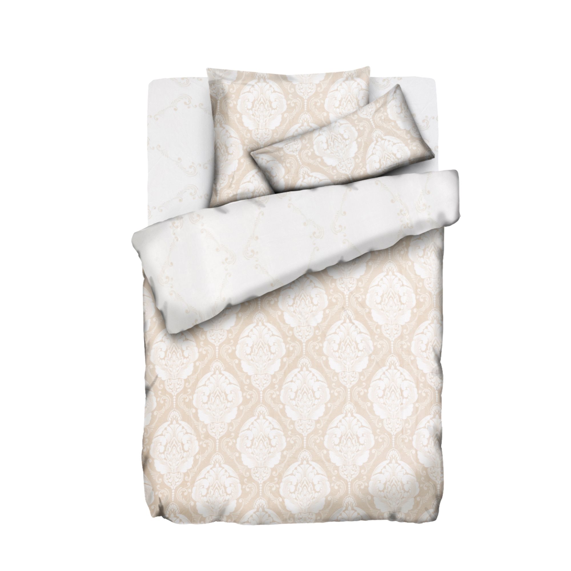 MONT CHALET Wendebettwäsche opulente Ornamente Mikrofaser Chinchilla Doppelbett, 8tlg.