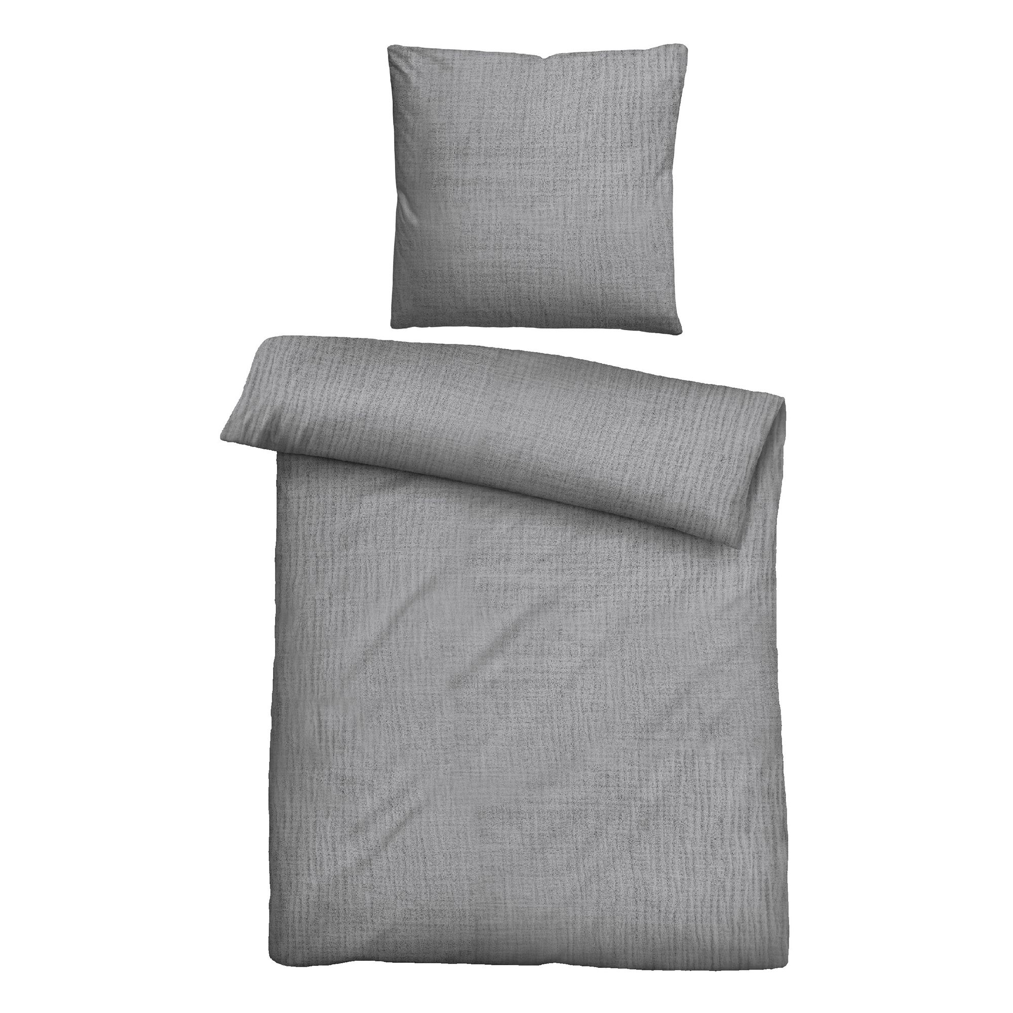 biberna® Bettwäsche Musselin uni 100% Baumwolle Einzelbett, 2tlg.