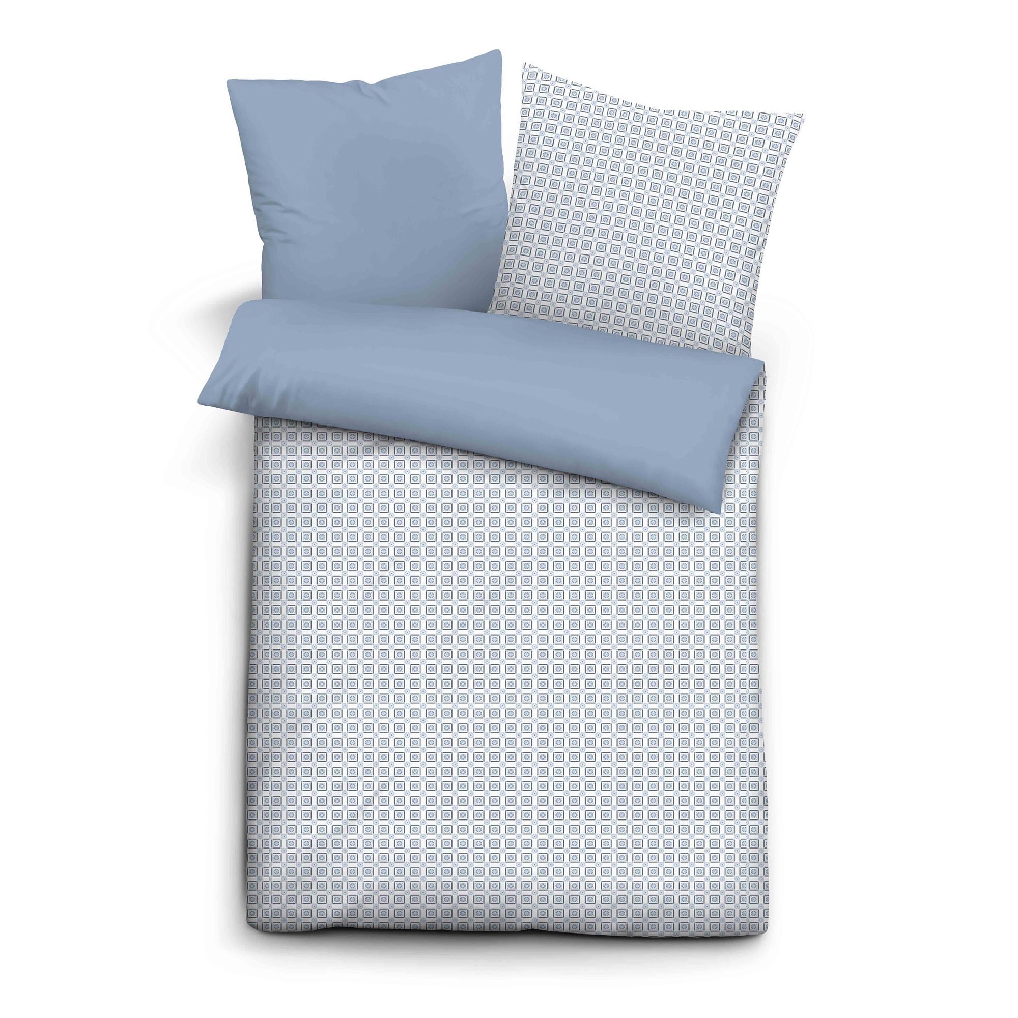 CINQUE Wendebettwäsche Retro-Design Baumwoll Renforcé Einzelbett, 2tlg.