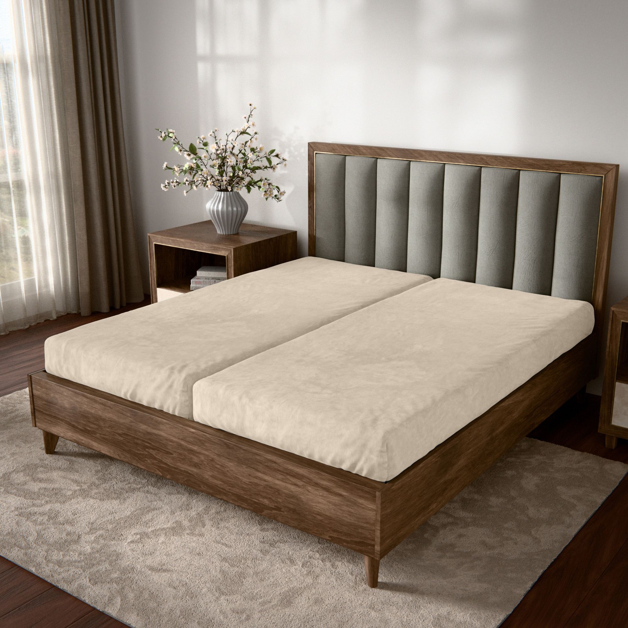 JERYMOOD extra soft Spannbettlaken uni Mikrofaser Jersey Steghöhe ca. 26cm