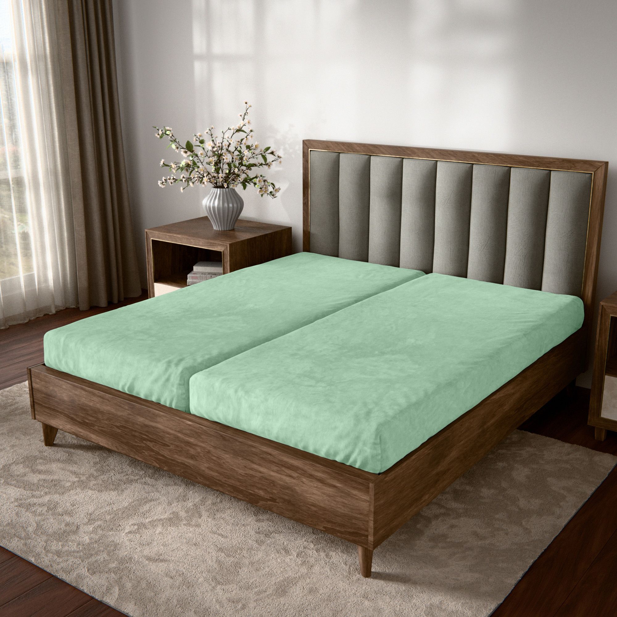 JERYMOOD extra soft Spannbettlaken uni Mikrofaser Jersey Steghöhe ca. 26cm