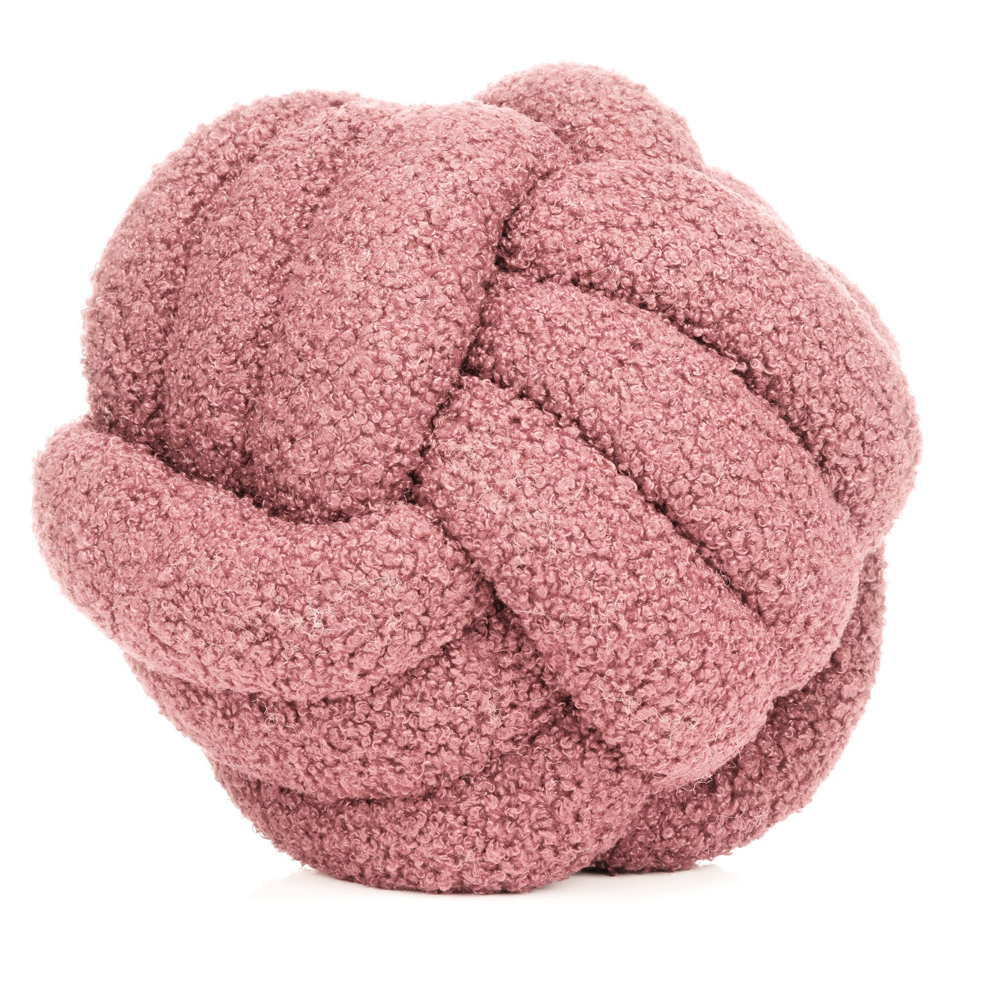 COZEE HOME 1 gef. Dekokissen Knotenform MF Teddy Bouclé rund, Ø ca. 23cm