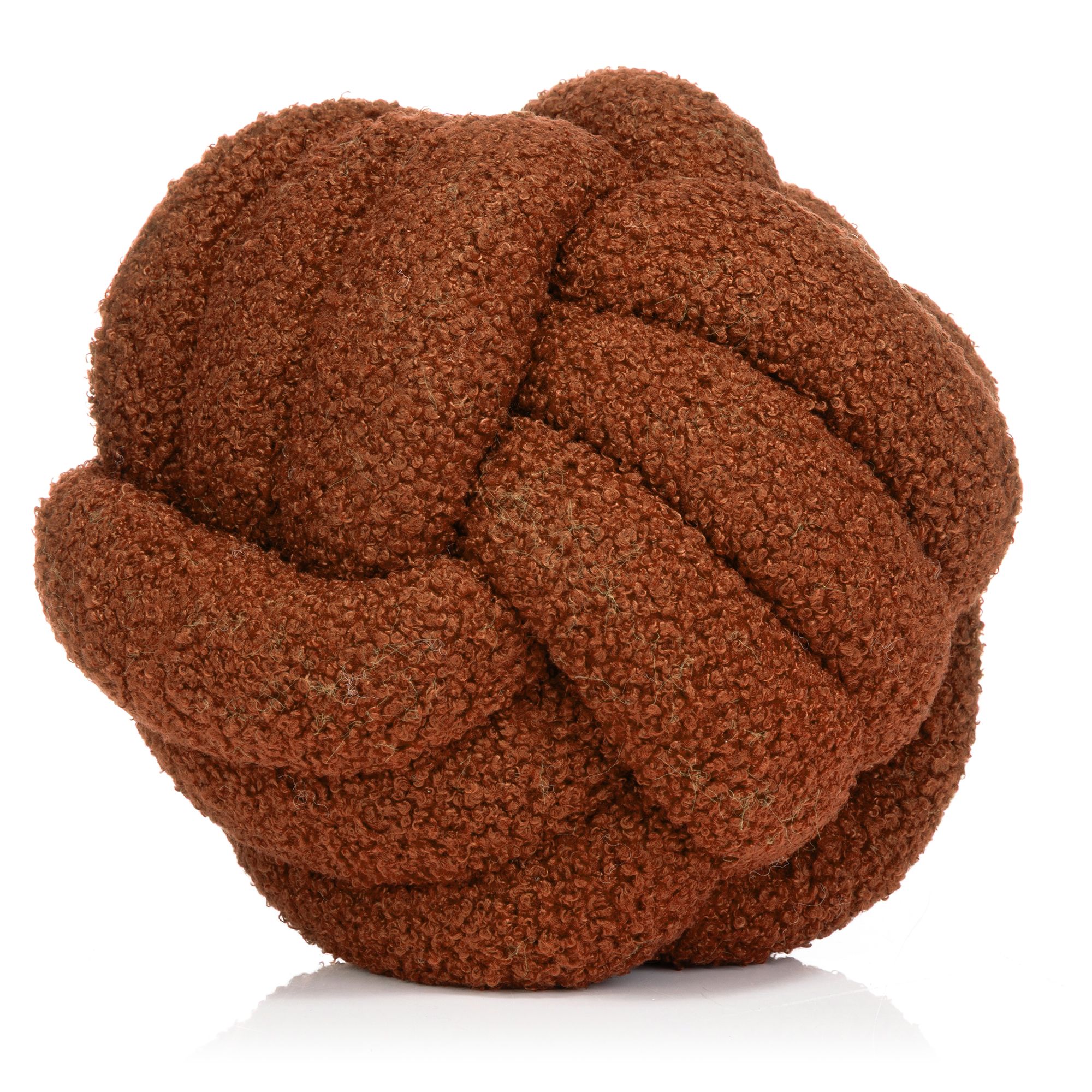 COZEE HOME 1 gef. Dekokissen Knotenform MF Teddy Bouclé rund, Ø ca. 23cm