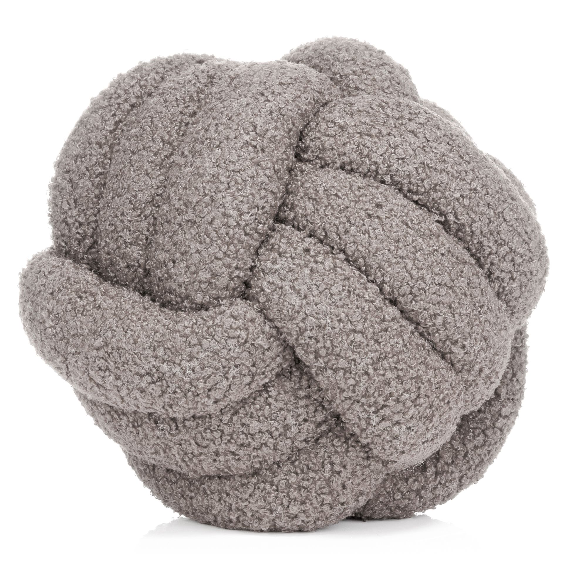 COZEE HOME 1 gef. Dekokissen Knotenform MF Teddy Bouclé rund, Ø ca. 23cm