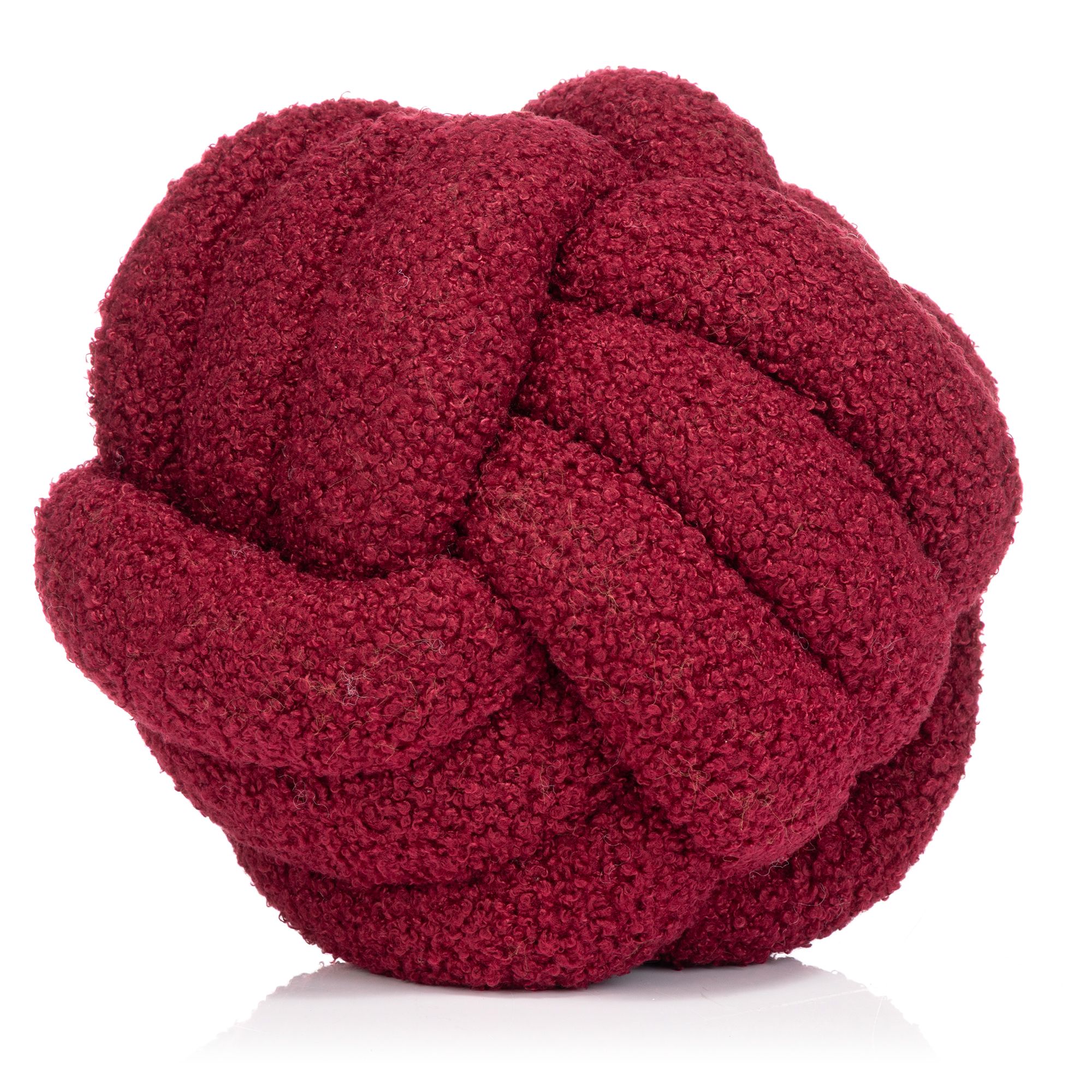 COZEE HOME 1 gef. Dekokissen Knotenform MF Teddy Bouclé rund, Ø ca. 23cm
