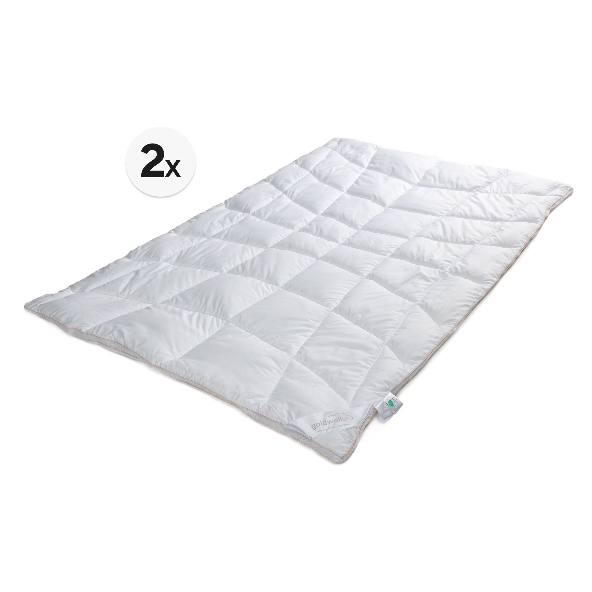 GOLDWOLKE 2 Ganzjahresdecken neue Füllung für Allergiker geeignet