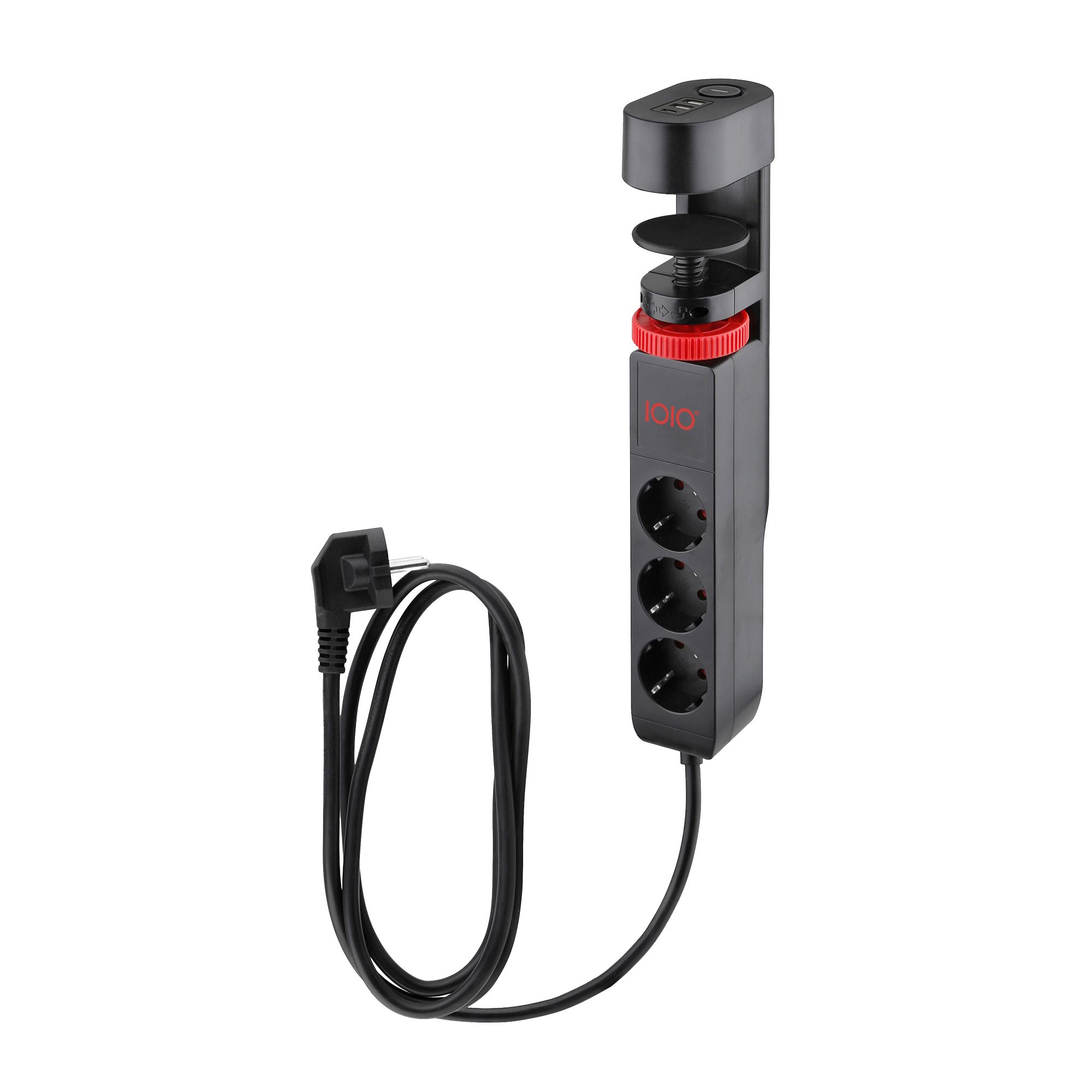 IOIO Steckdosenleiste mit Tischhalterung 2x USB-A, 1x USB GS geprüft