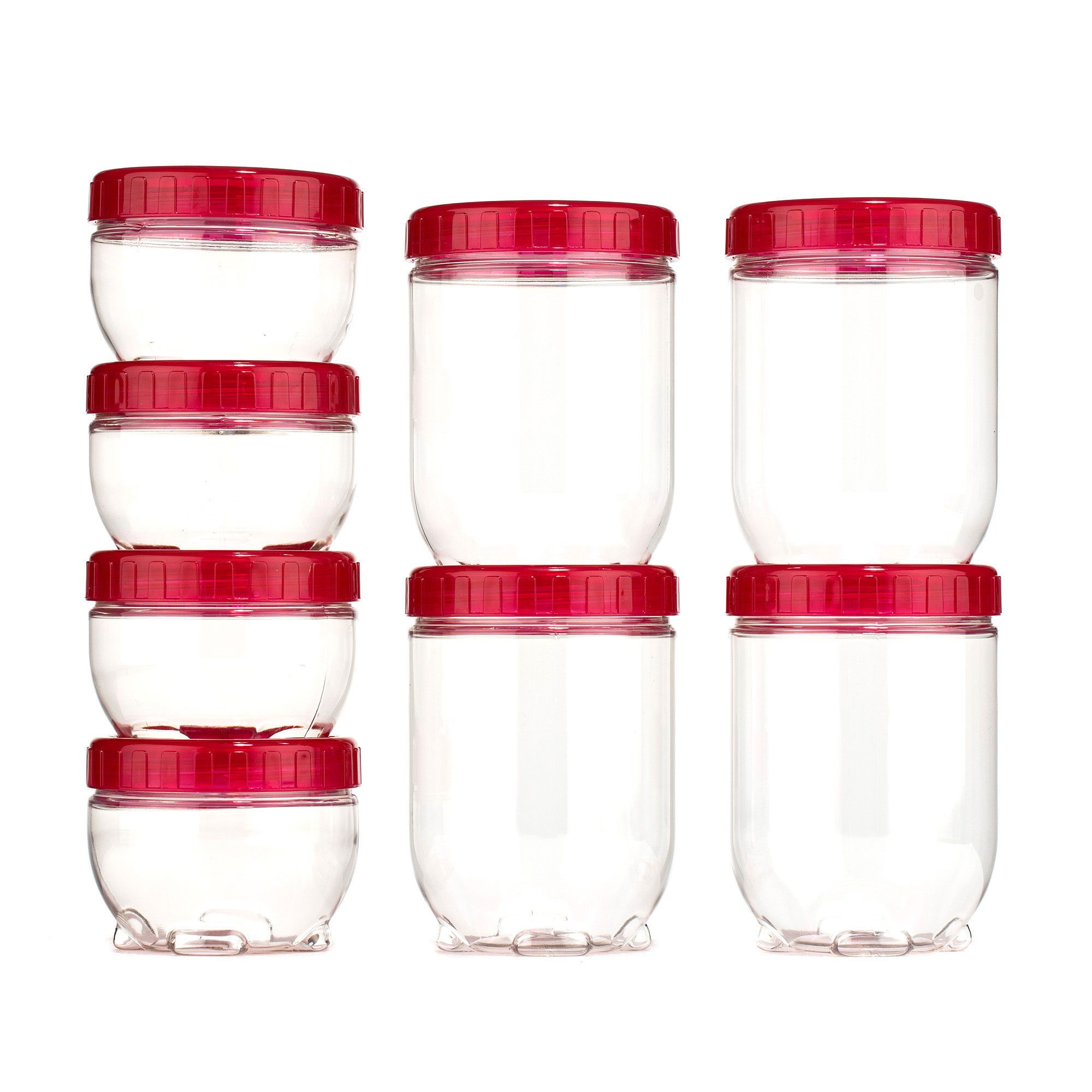 LocknLock 8 Vorratsdosen Interlock 300ml-700ml Gesamtvolumen 4,0L