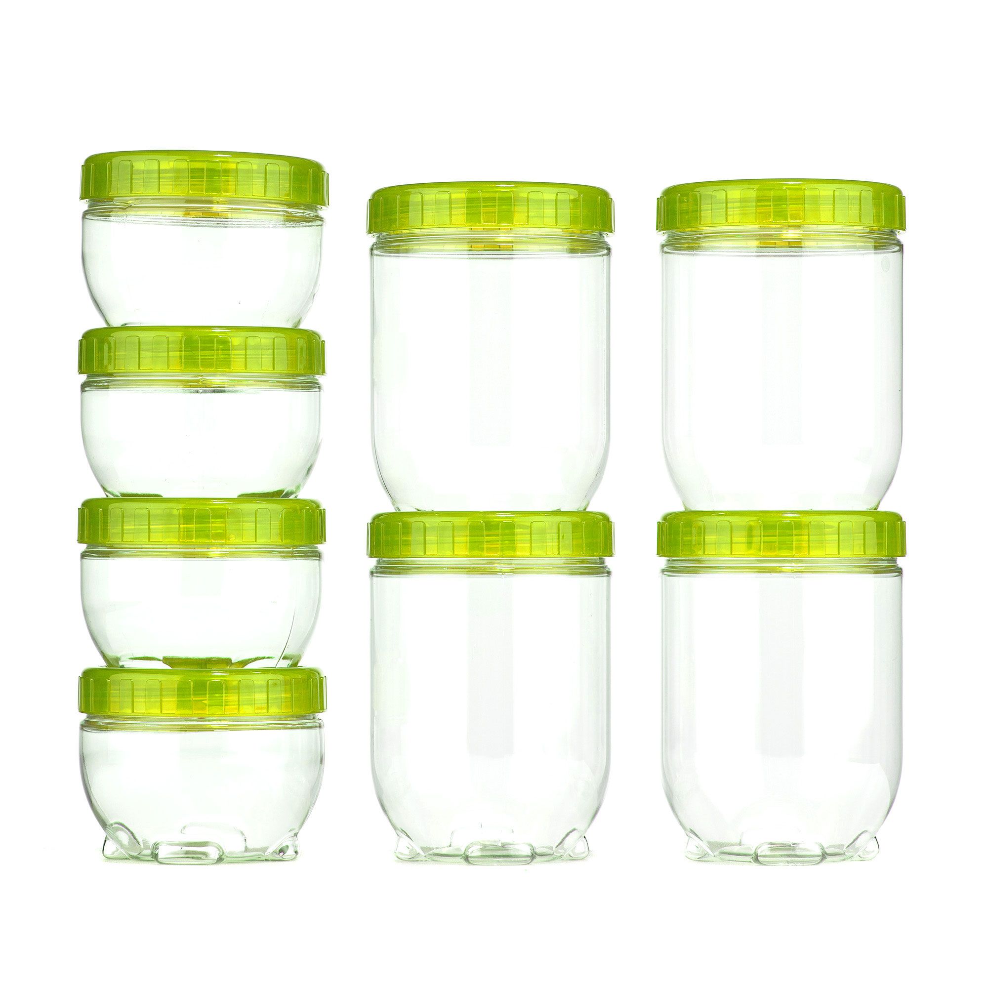 LocknLock 8 Vorratsdosen Interlock 300ml-700ml Gesamtvolumen 4,0L