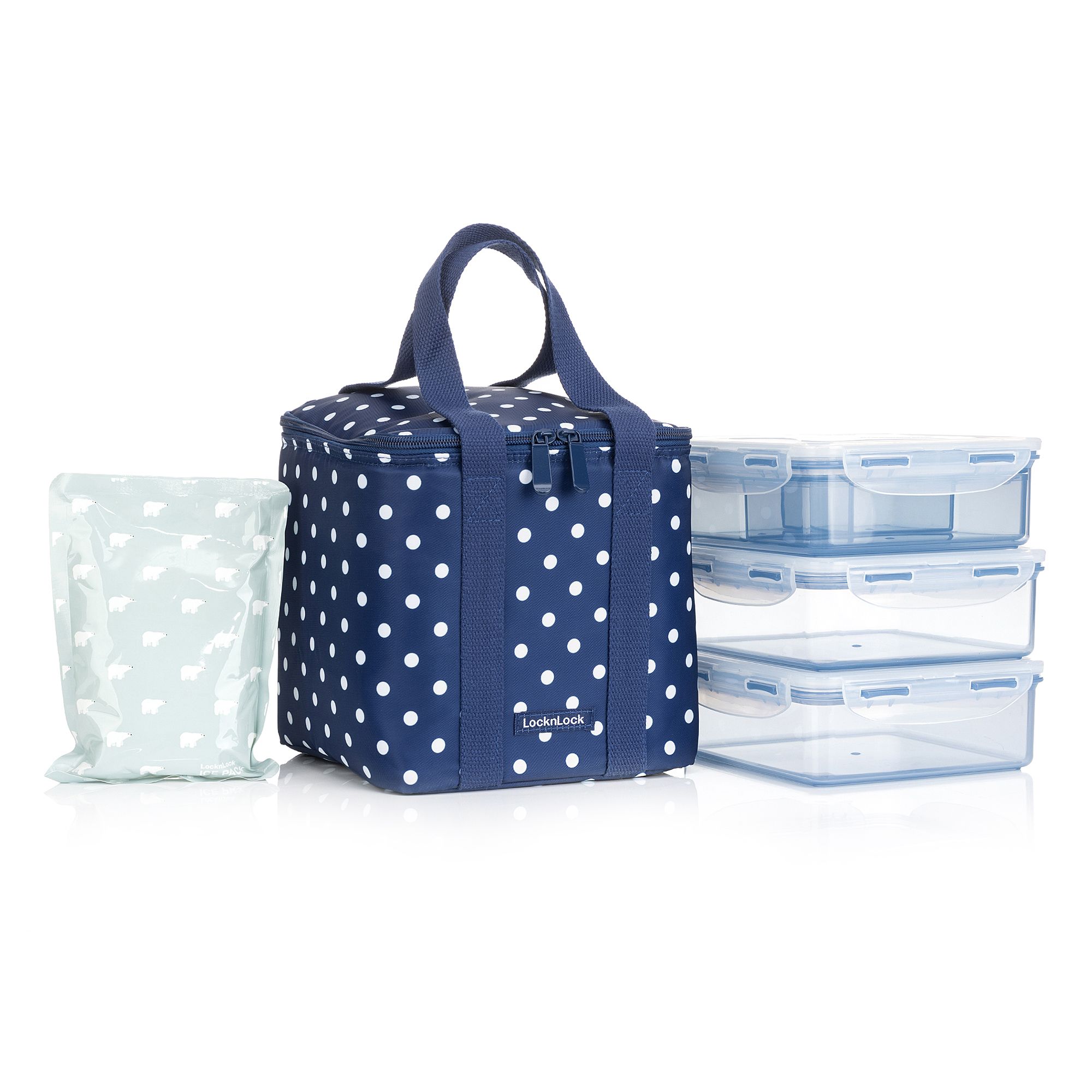 LocknLock 3 Frischhaltedosen inkl. Kühltasche und Kühlpack Gesamtvolumen 3,6L