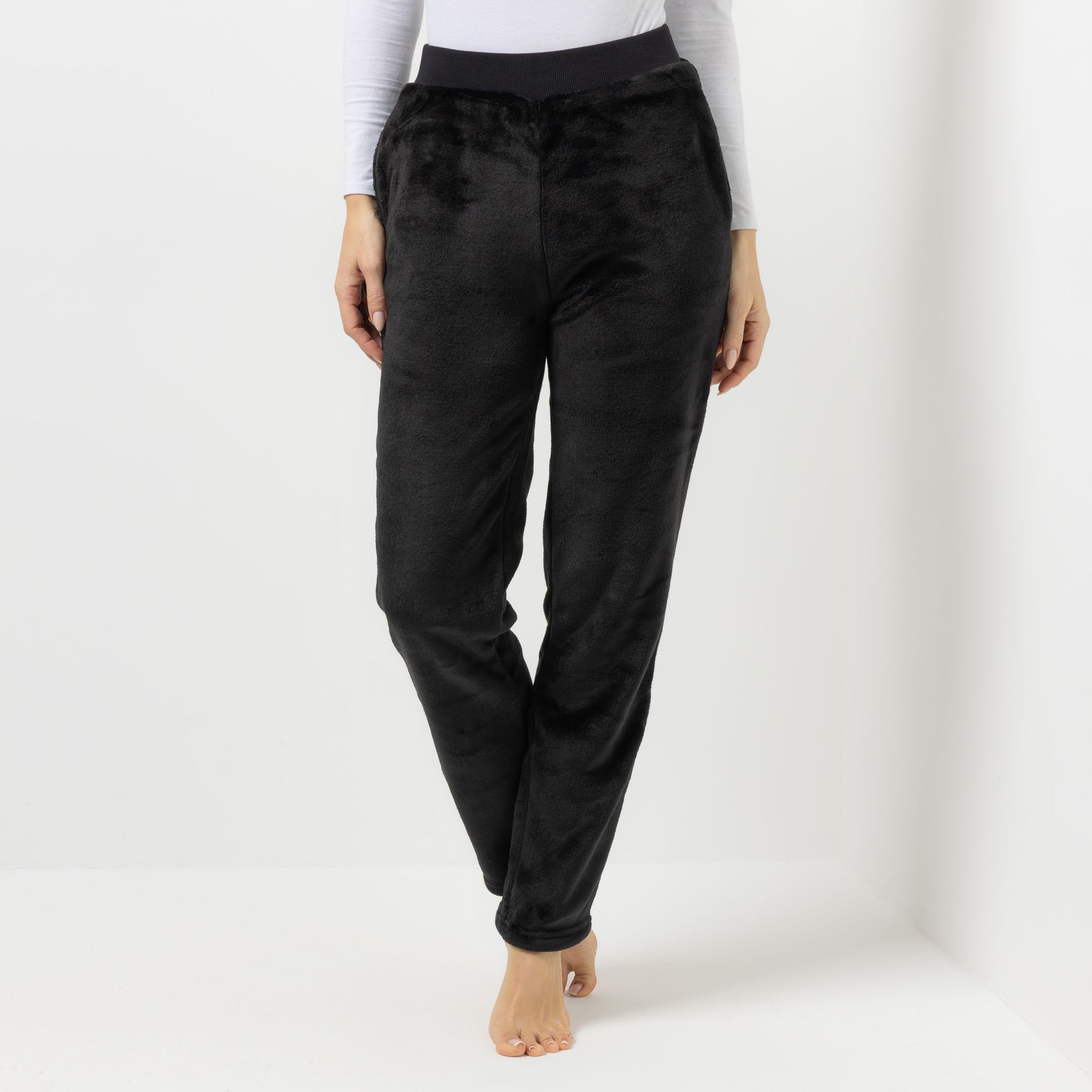 MONT CHALET Damen-Hose uni Mikrofaser Chinchilla Hosentaschen