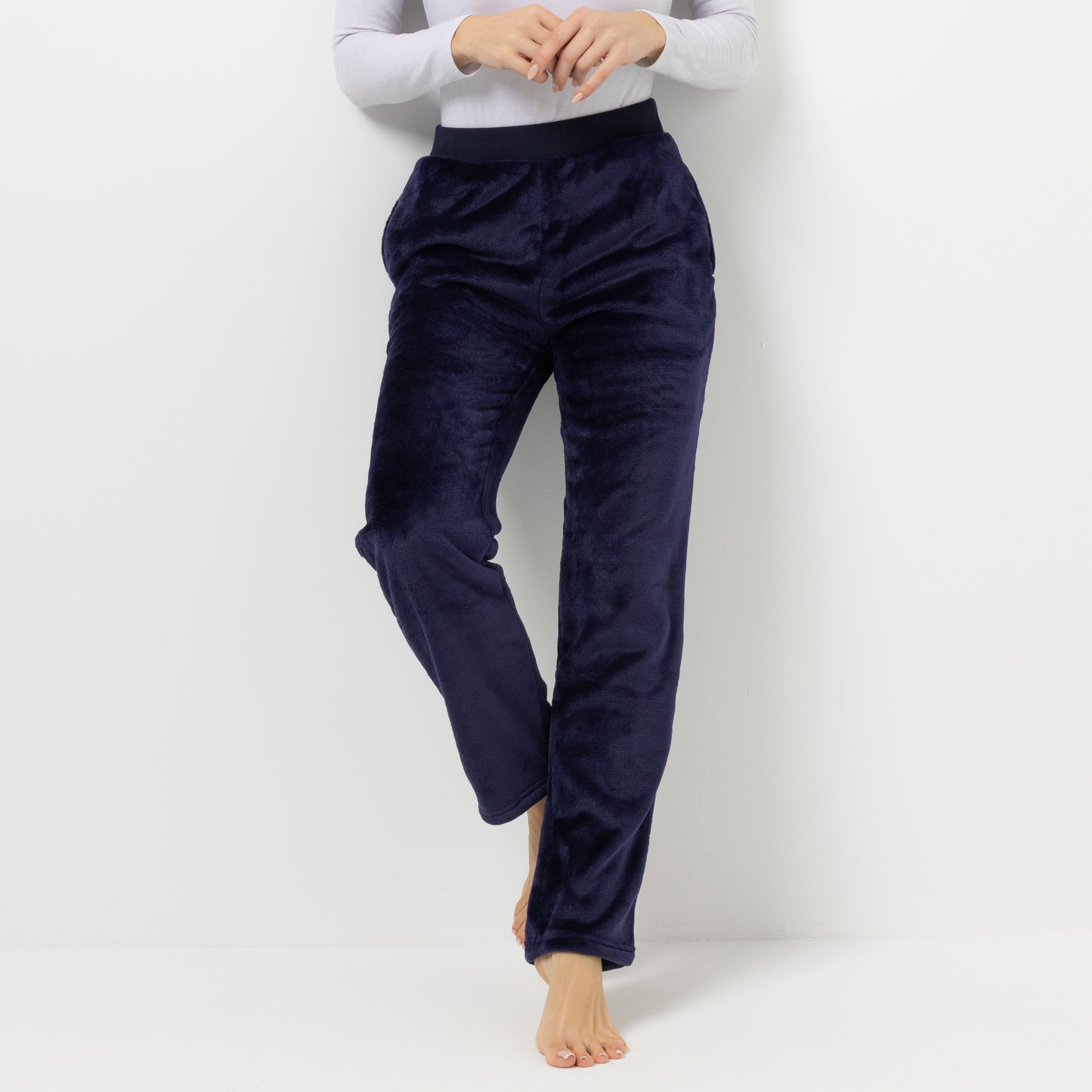 MONT CHALET Damen-Hose uni Mikrofaser Chinchilla Hosentaschen