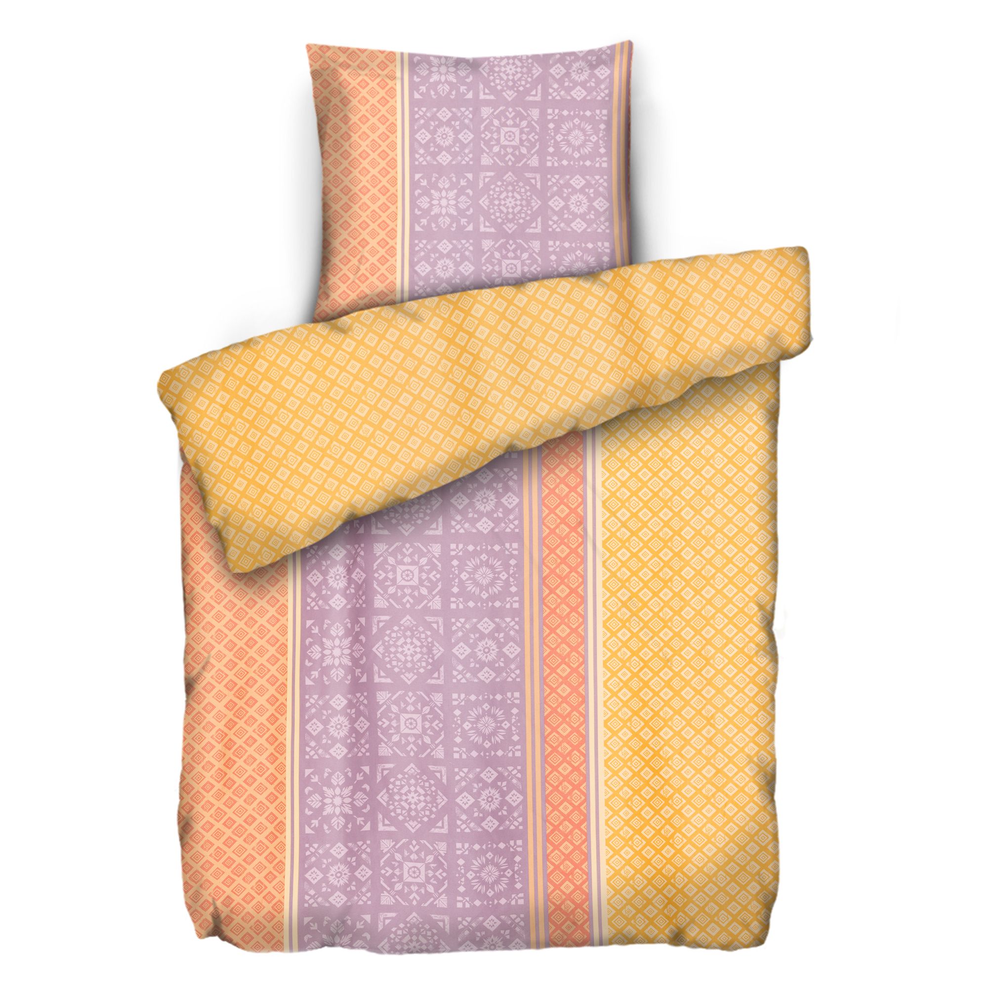 SOFT HARMONY Wendebettwäsche tropische Blumen Mikrofaser samtweich Einzelbett, 2tlg.