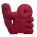 COZEE HOME 1 gef. Dekokissen LOVE MF Teddy Bouclé ca. 38x38x6cm