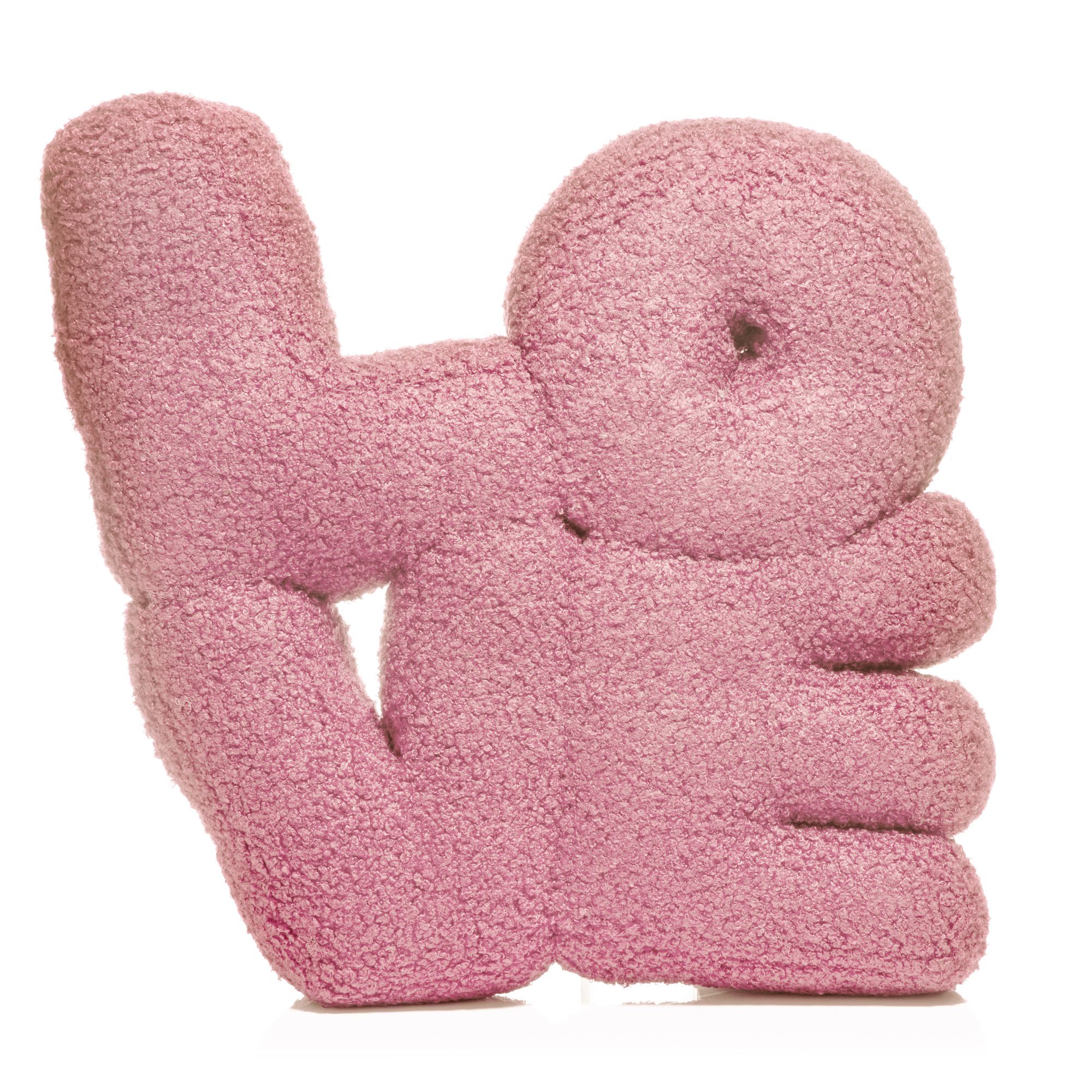 COZEE HOME 1 gef. Dekokissen LOVE MF Teddy Bouclé ca. 38x38x6cm
