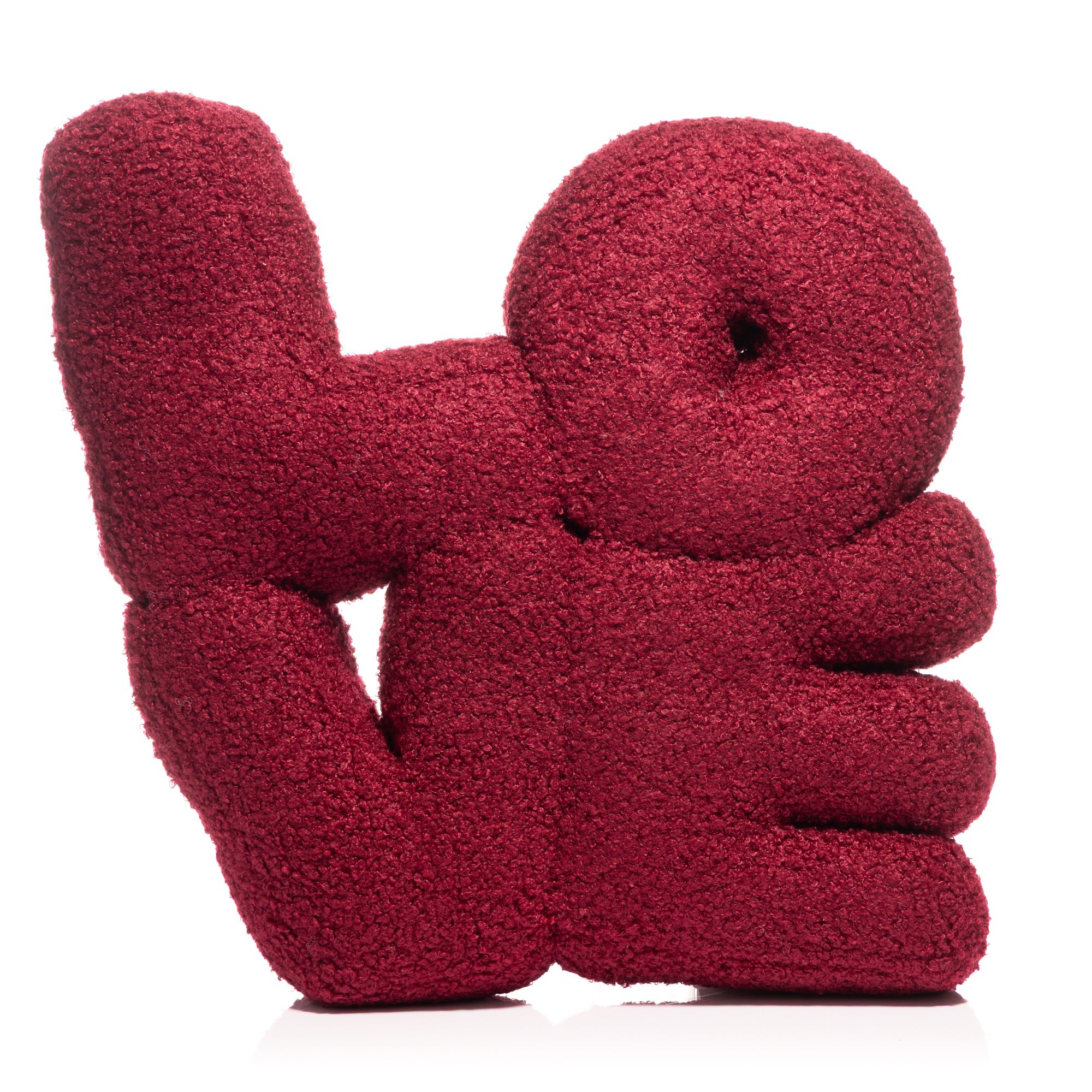 COZEE HOME 1 gef. Dekokissen LOVE MF Teddy Bouclé ca. 38x38x6cm