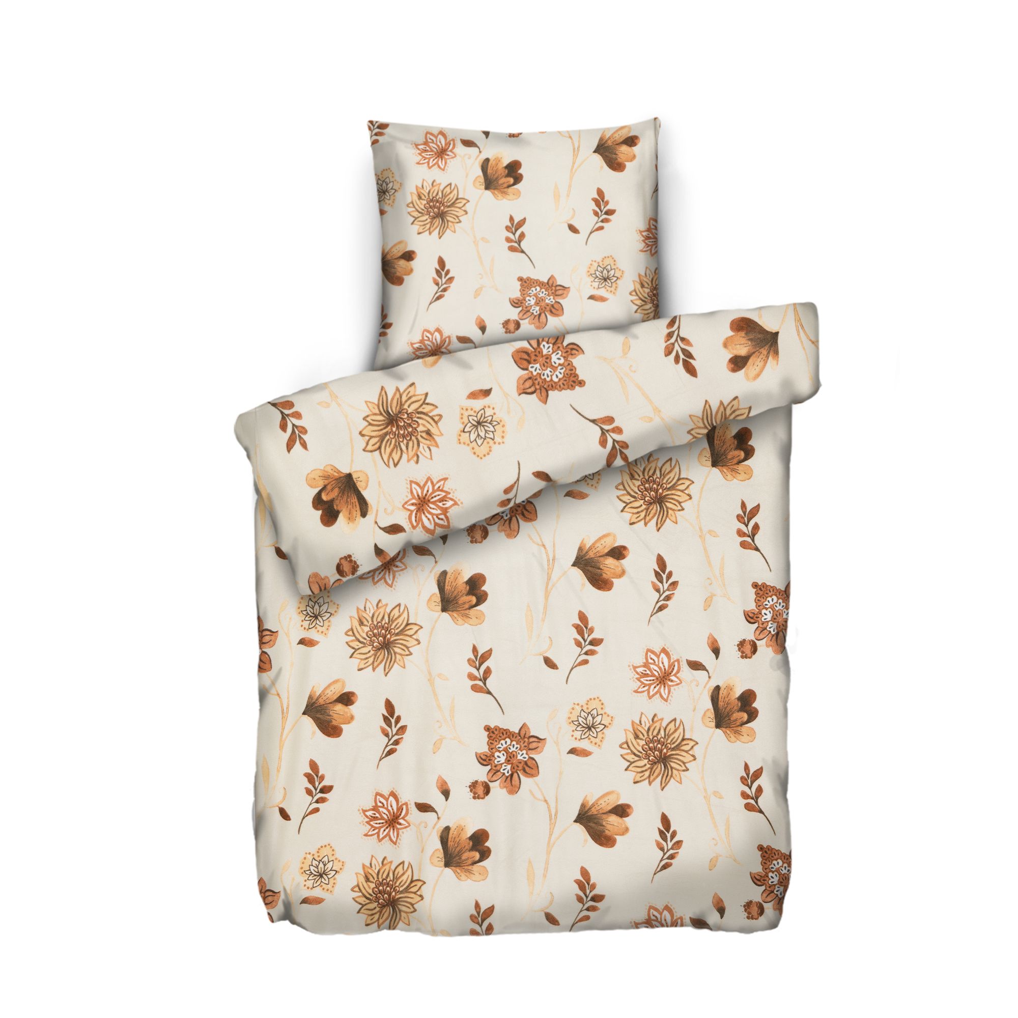 WINTERENGEL Bettwäsche Herbstblätter Mikrofaser Flanell Einzelbett, 2tlg.