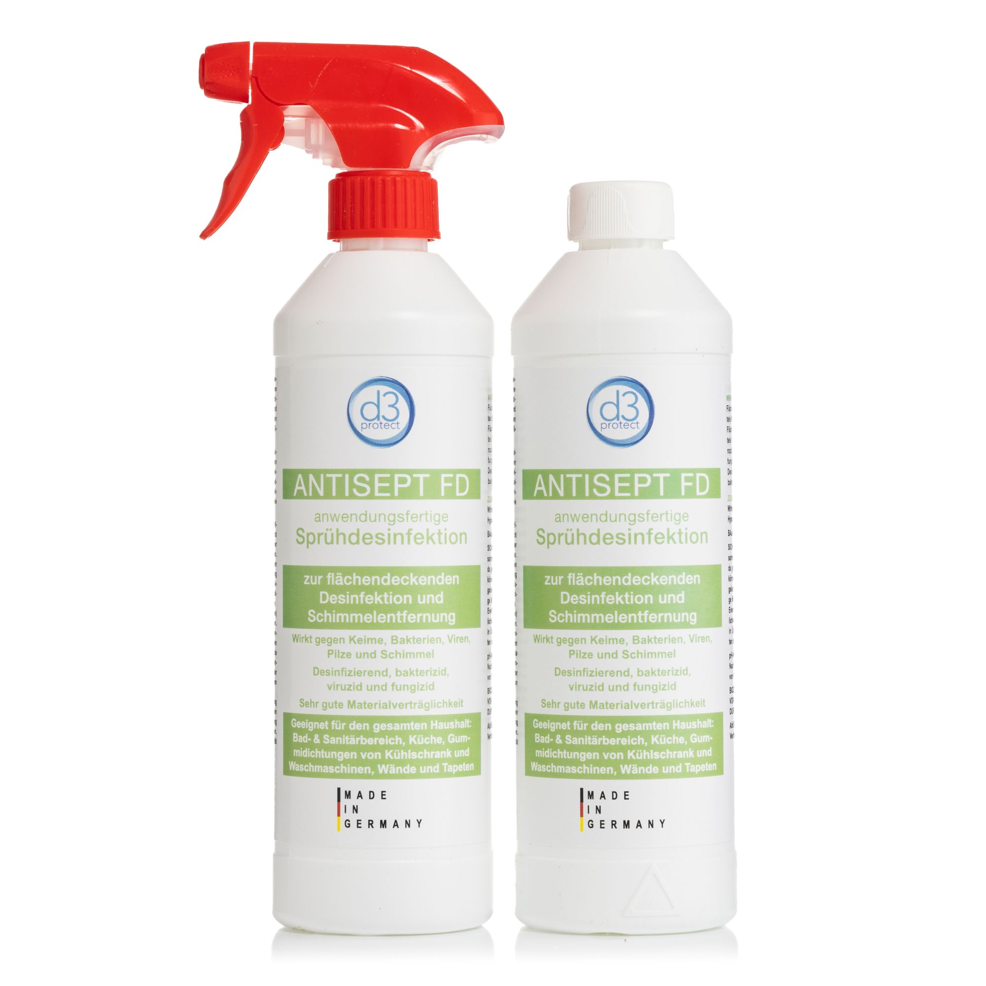 d3 protect® Antisept FD Schimmelentferner mit Aktiv-Chlor 2x 500ml