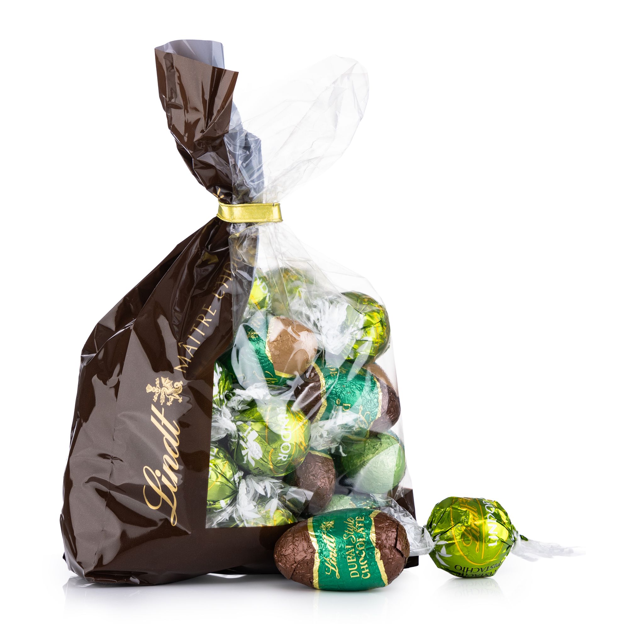 LINDT Dubai Ei trifft auf Lindor Pistazie 4 versch. Sorten Inhalt 439g, 30 Stk.