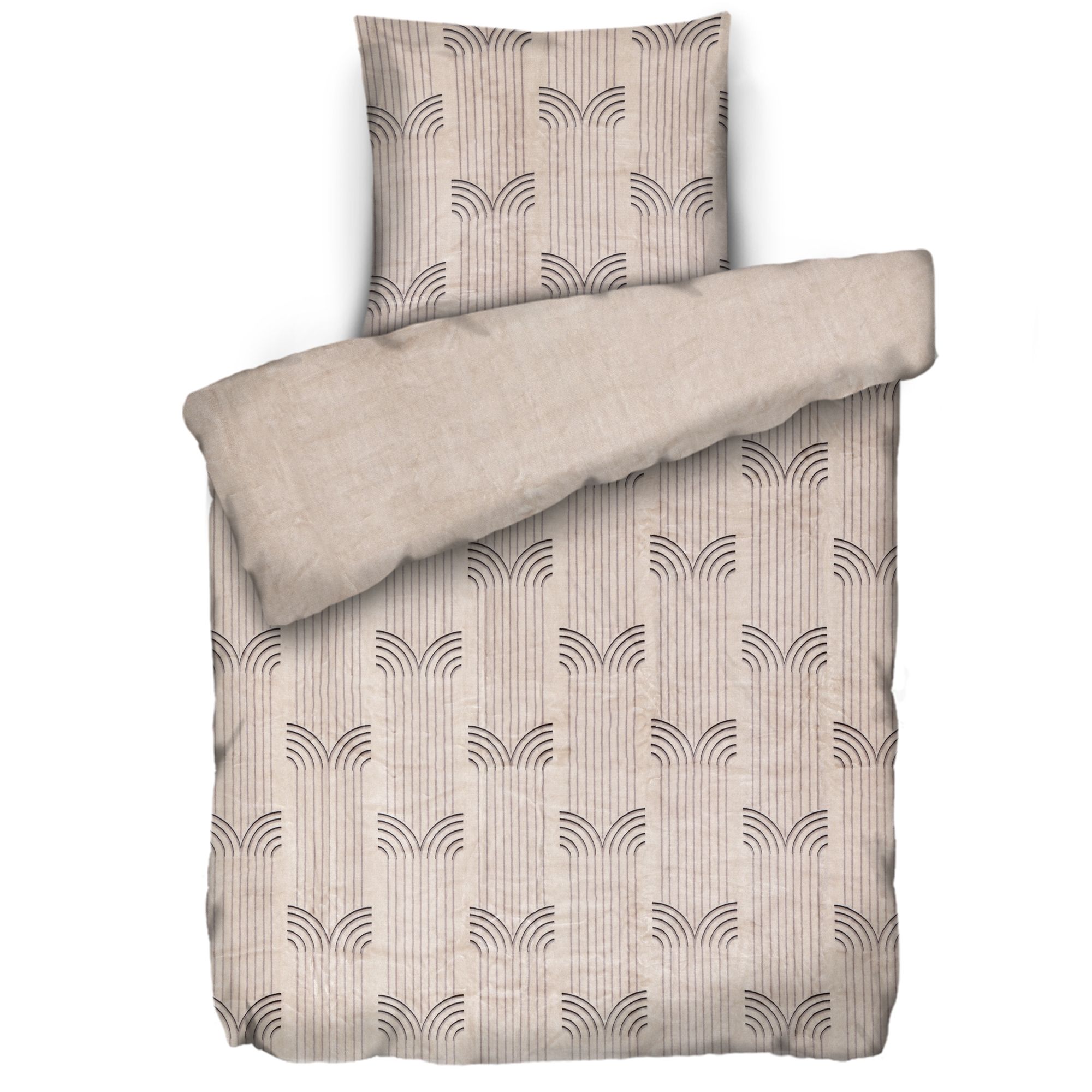 MONT CHALET Wendebettwäsche Art Déco Mikrofaser Chinchilla Einzelbett, 2tlg.