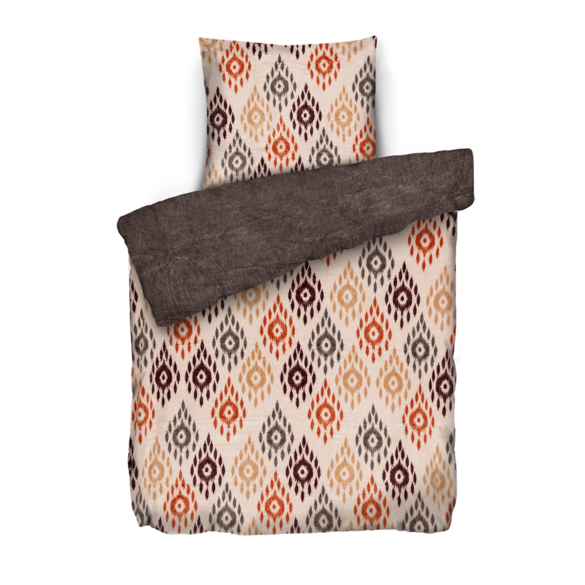 BADIZIO Classic Wendebettwäsche moderner Print Mikrofaser Plüsch Einzelbett, 2tlg.