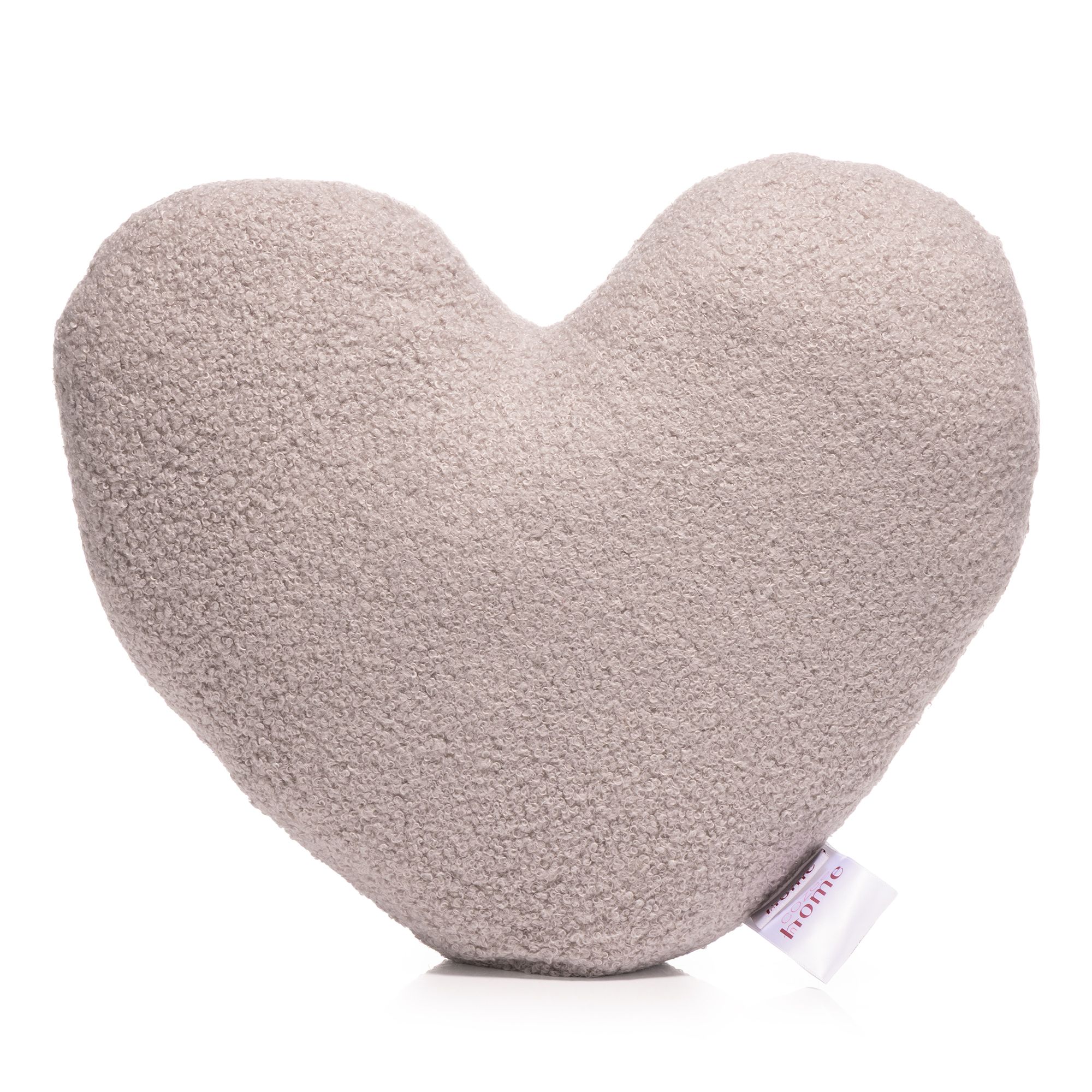 COZEE HOME 1 gef. Dekokissen Herz MF Teddy Bouclé ca. 40x38x10cm