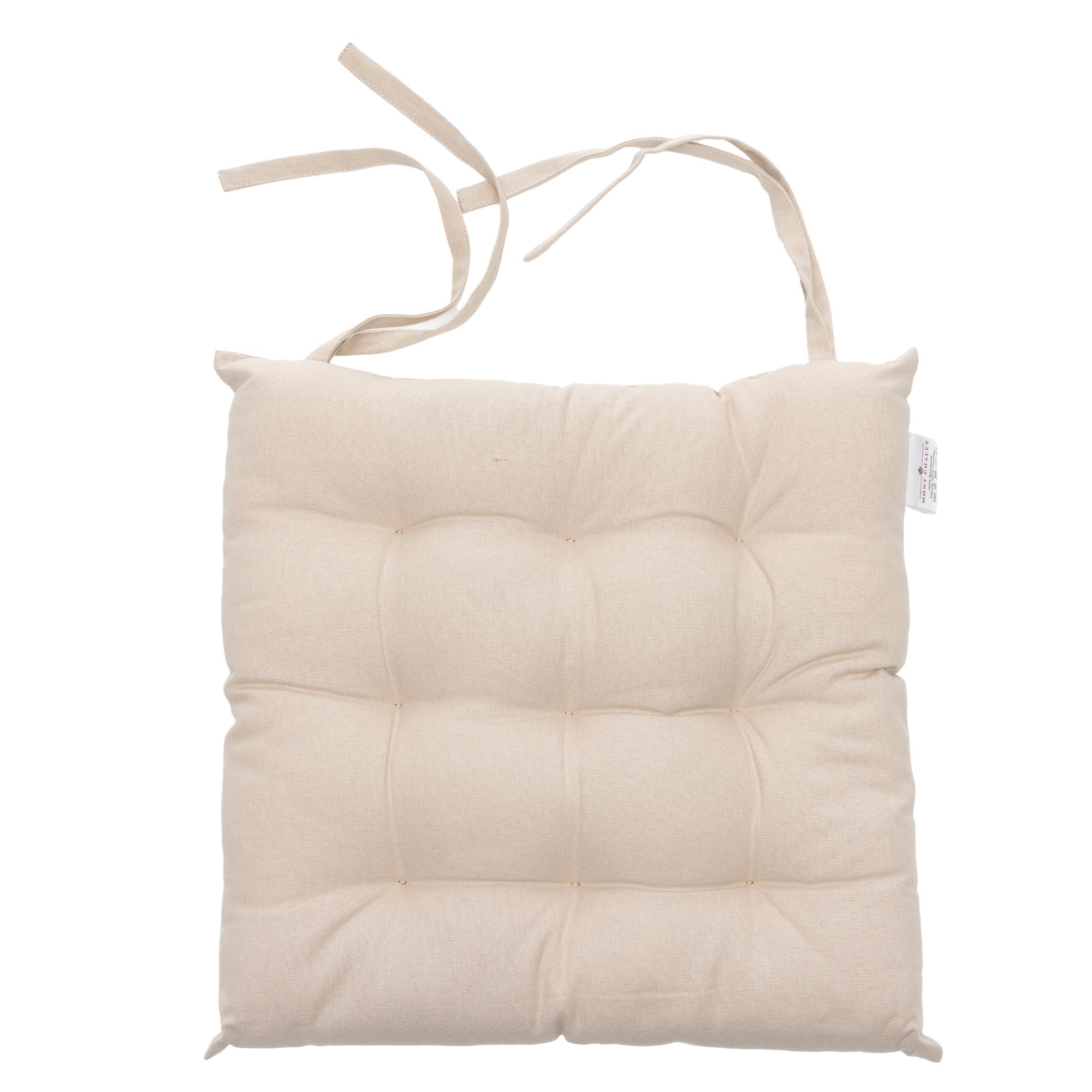 MONT CHALET 1 Sitzkissen versteppt Bindebändchen waschbar, ca. 40x40cm