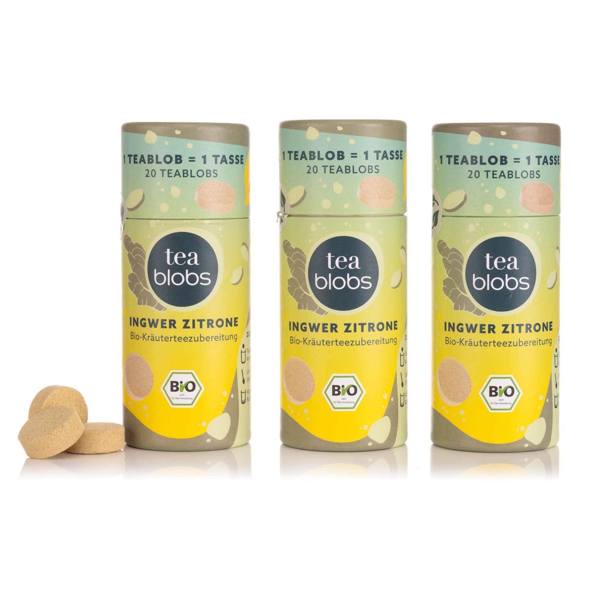 TEABLOBS Tee in Tab-Form keine Ziehzeit, vegan 100% natürlich 3x á 20 Tabs