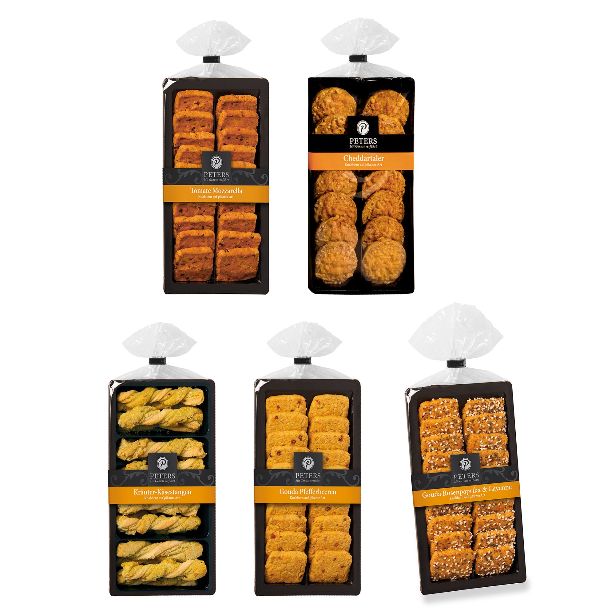 PETERS XXL Käsegebäck Set 5 versch. Sorten Inhalt 980g
