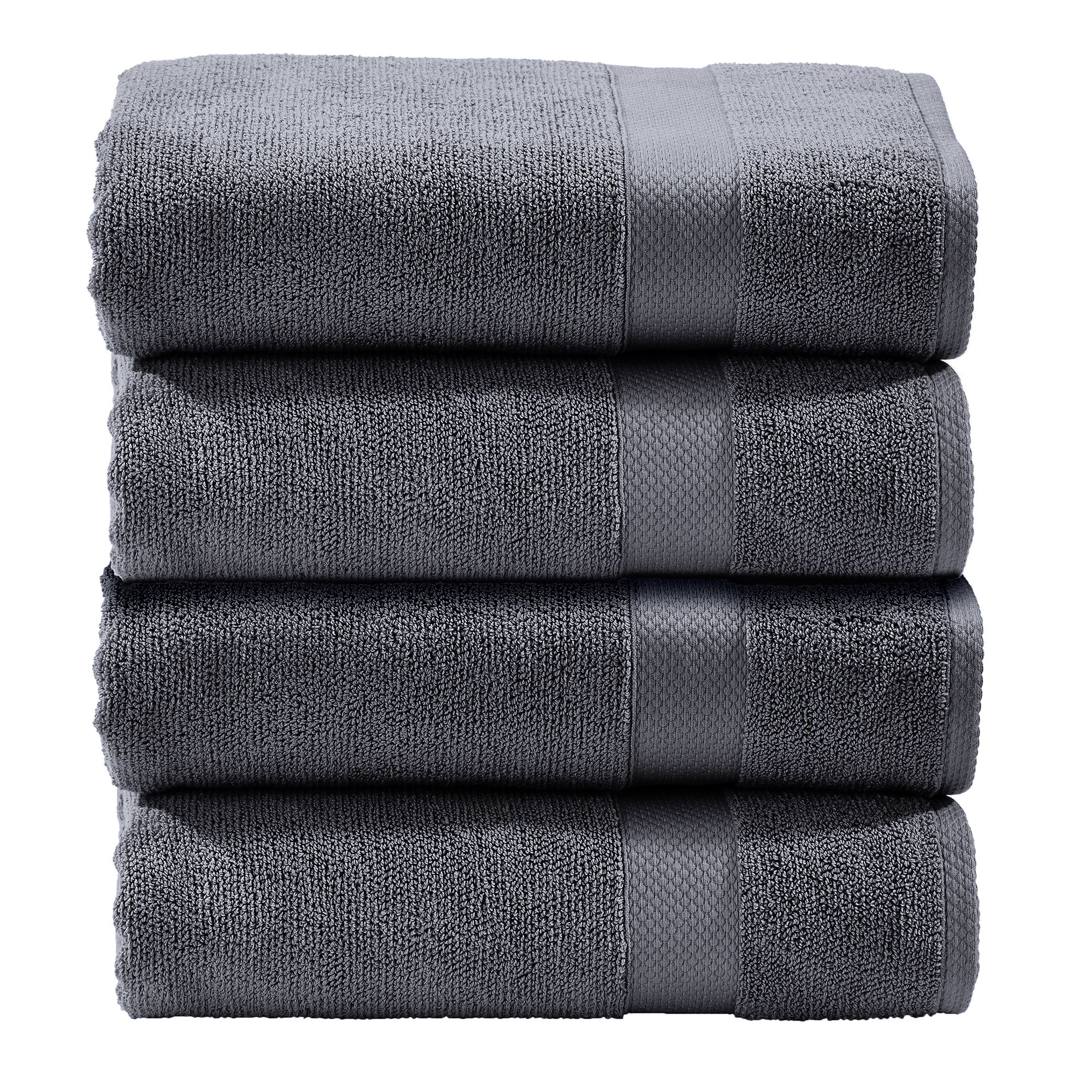 done.® 4 Handtücher DELUXE uni 100% Baumwolle 50x100cm