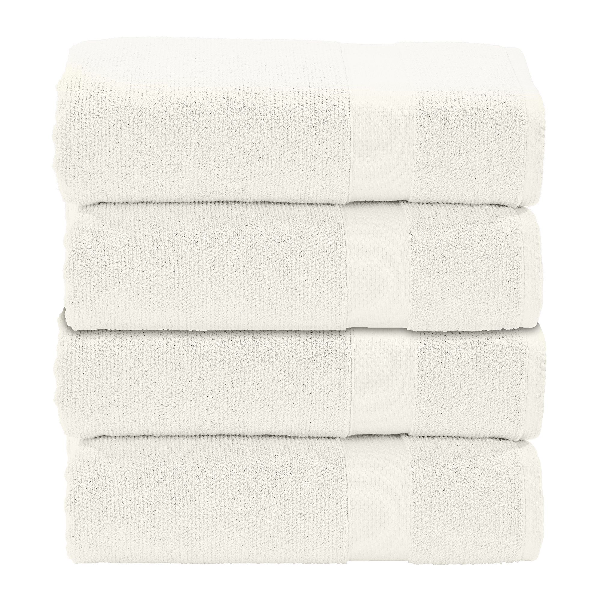 done.® 4 Handtücher DELUXE uni 100% Baumwolle 50x100cm