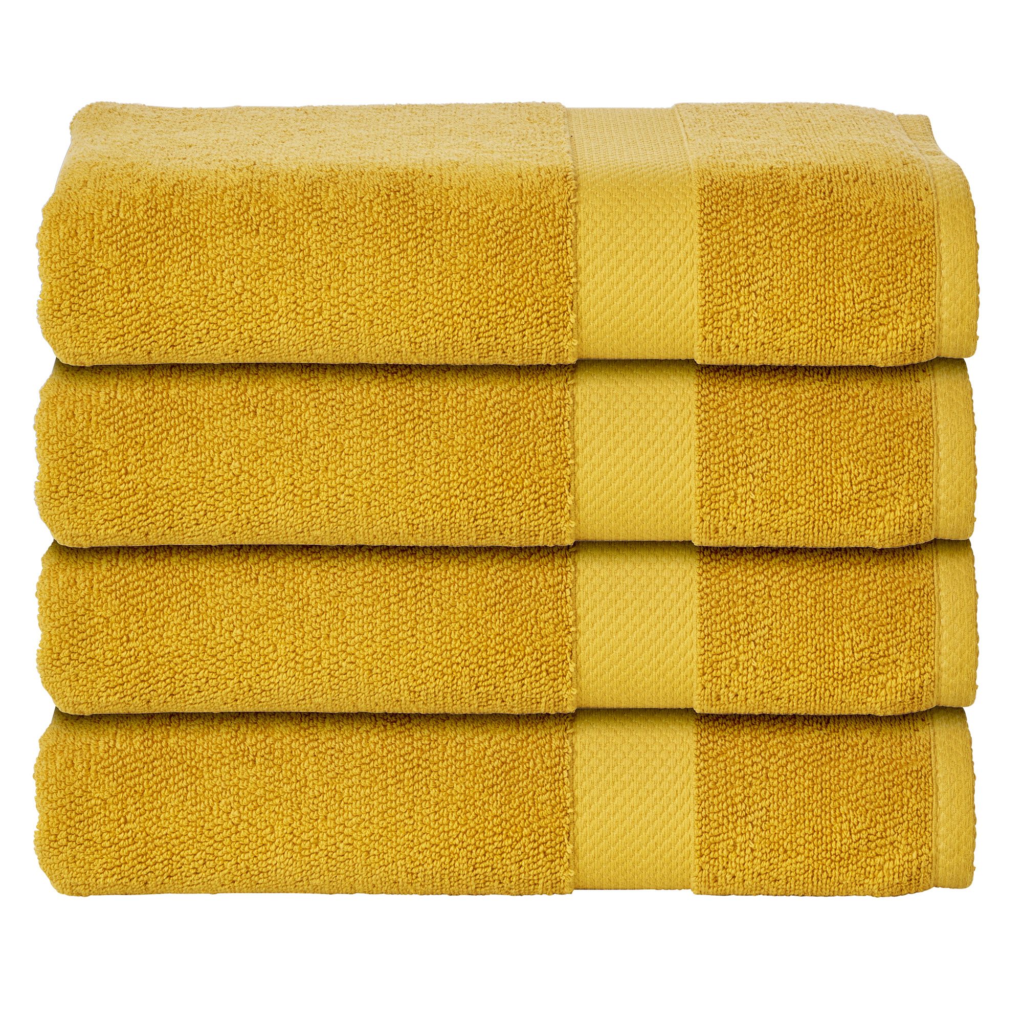 done.® 4 Handtücher DELUXE uni 100% Baumwolle 50x100cm