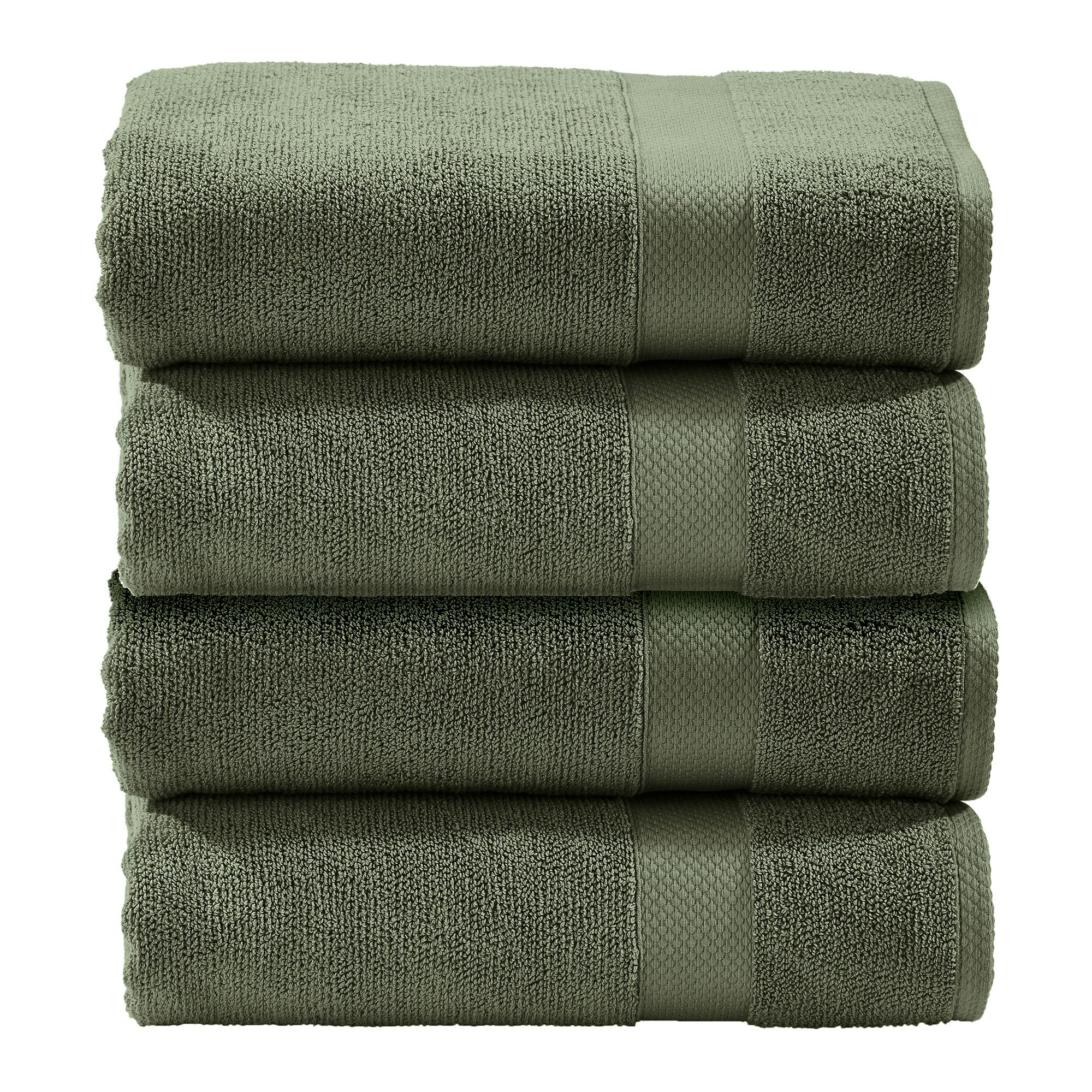 done.® 4 Handtücher DELUXE uni 100% Baumwolle 50x100cm