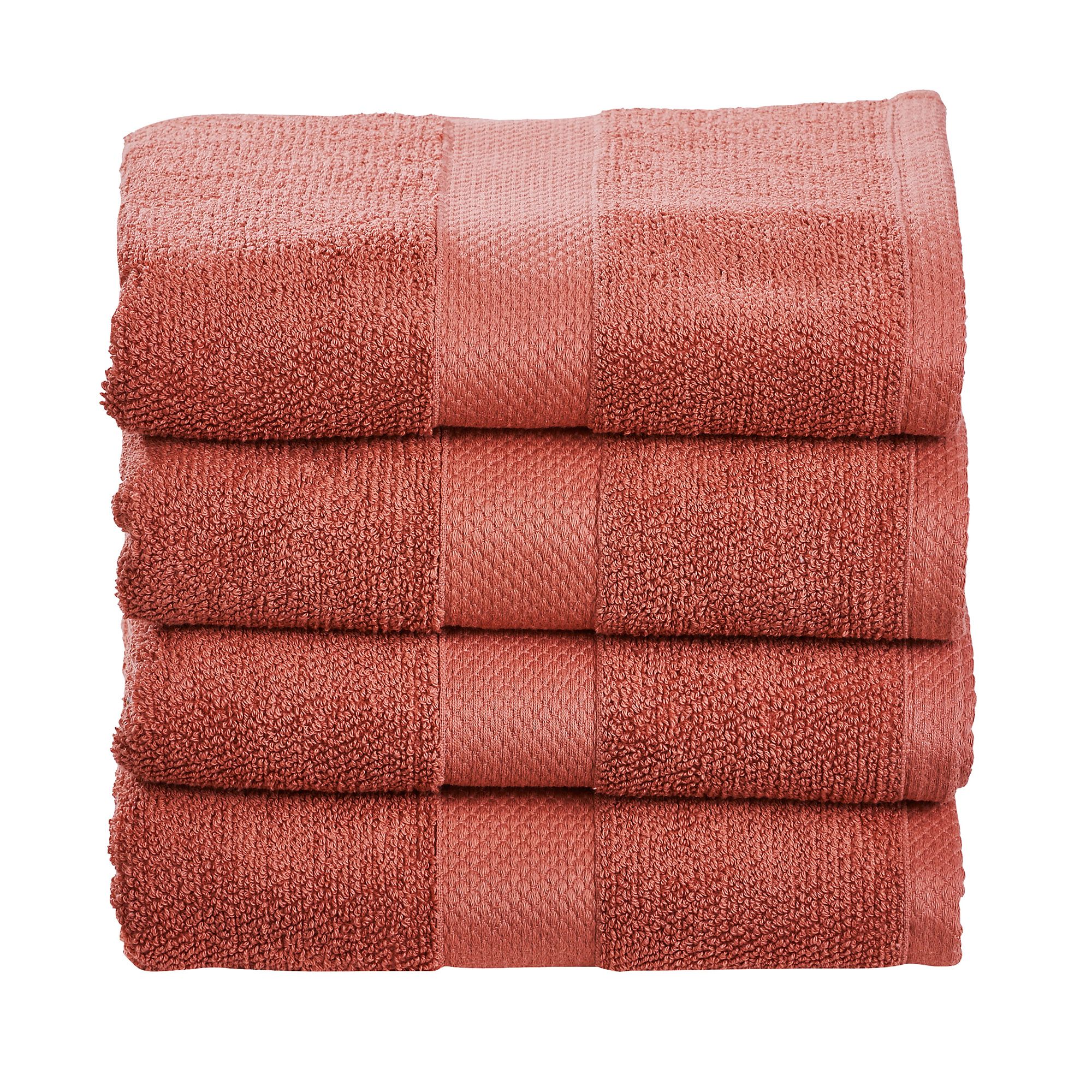 done.® 4 Handtücher DELUXE uni 100% Baumwolle 50x100cm