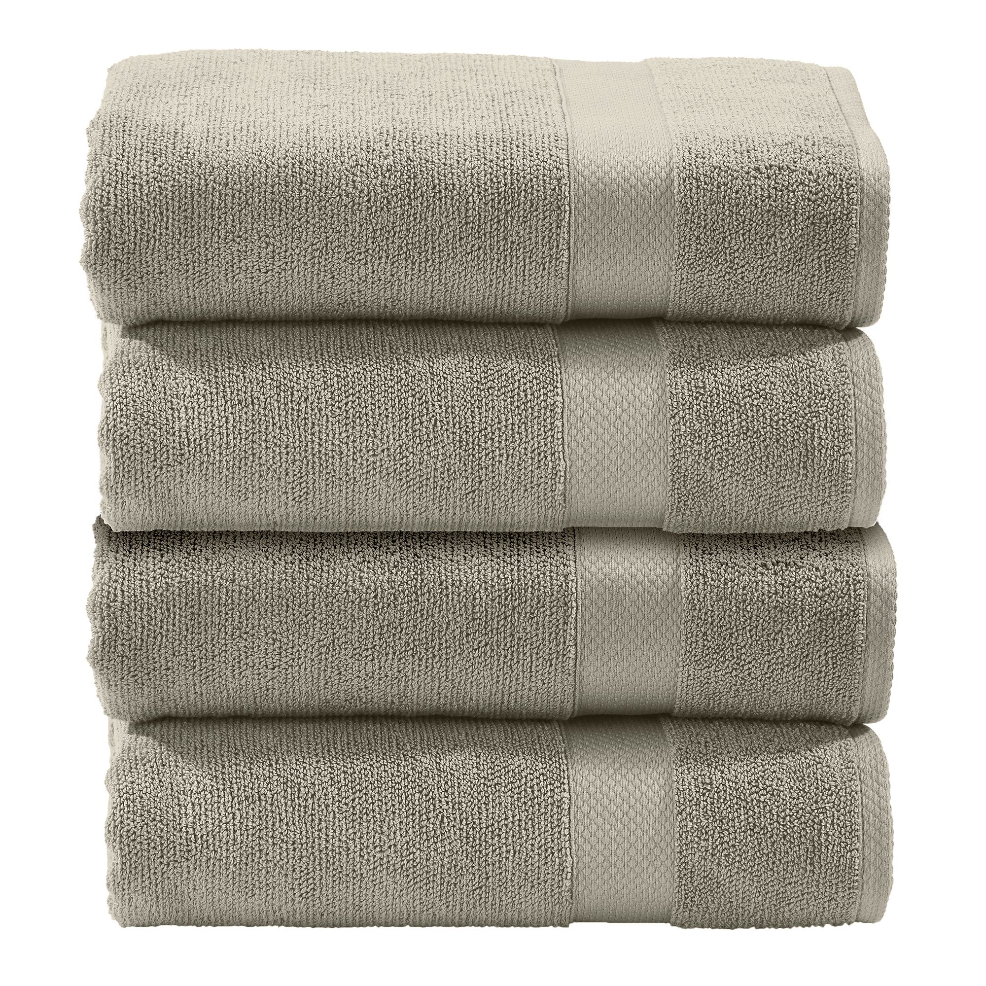 done.® 4 Handtücher DELUXE uni 100% Baumwolle 50x100cm