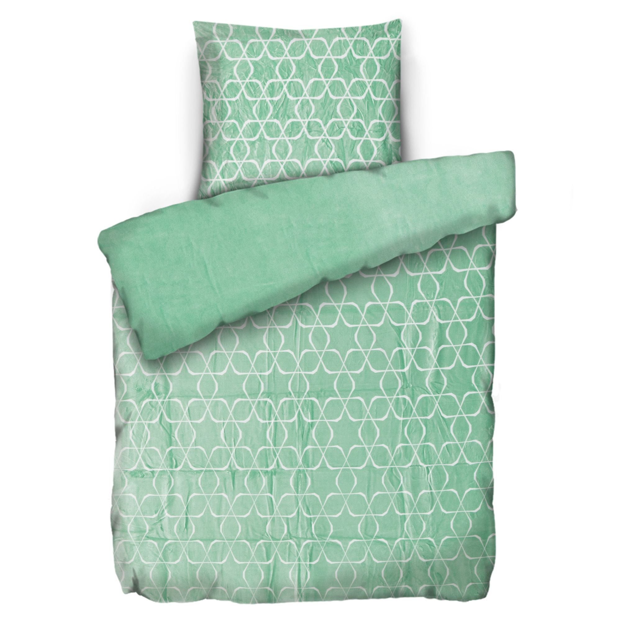 MONT CHALET Wendebettwäsche Sterngrafik Mikrofaser Chinchilla Einzelbett, 2tlg.