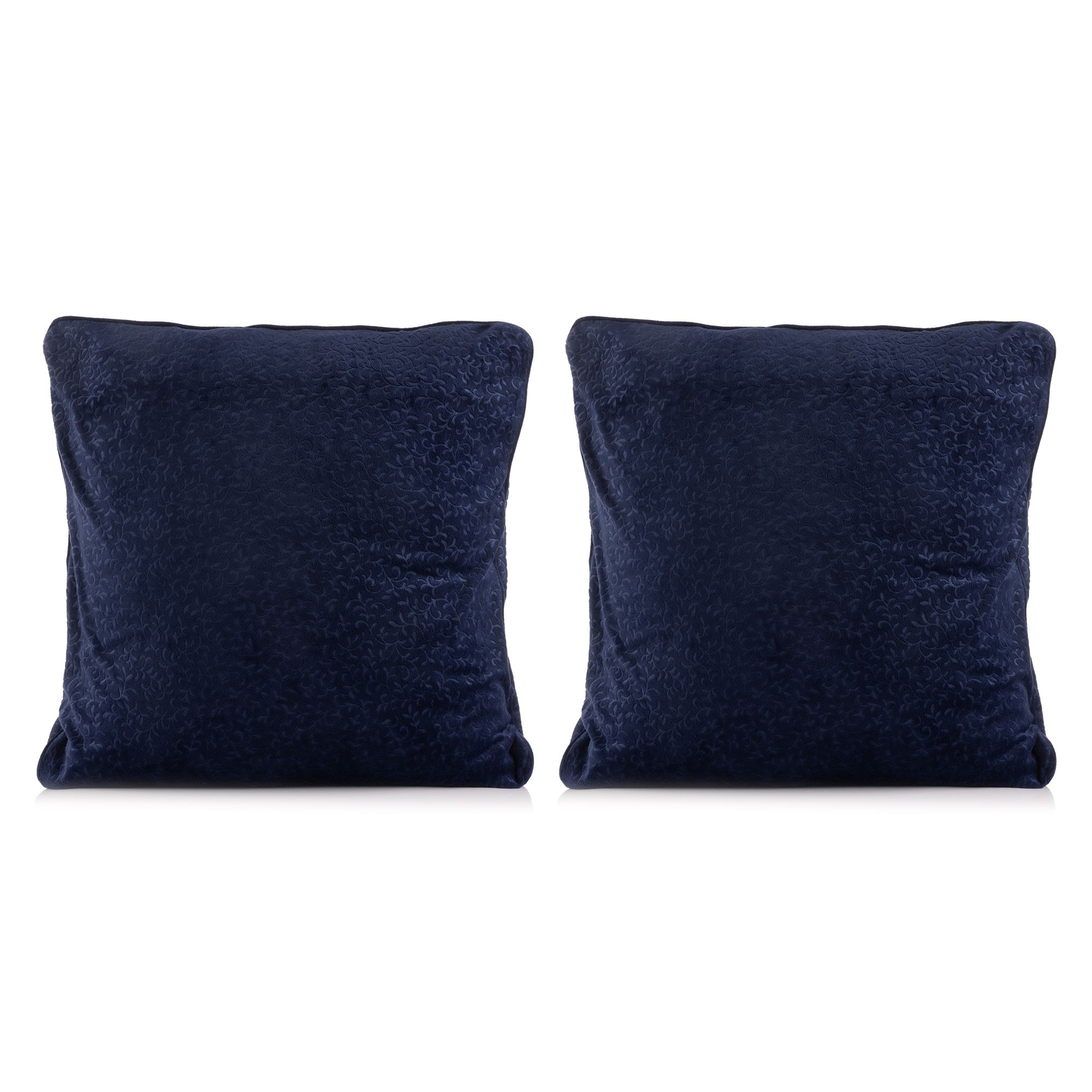 JERYMOOD 2 Kissenbezüge Blätterranke Mikrofaser Plüsch waschbar, ca. 50x50cm