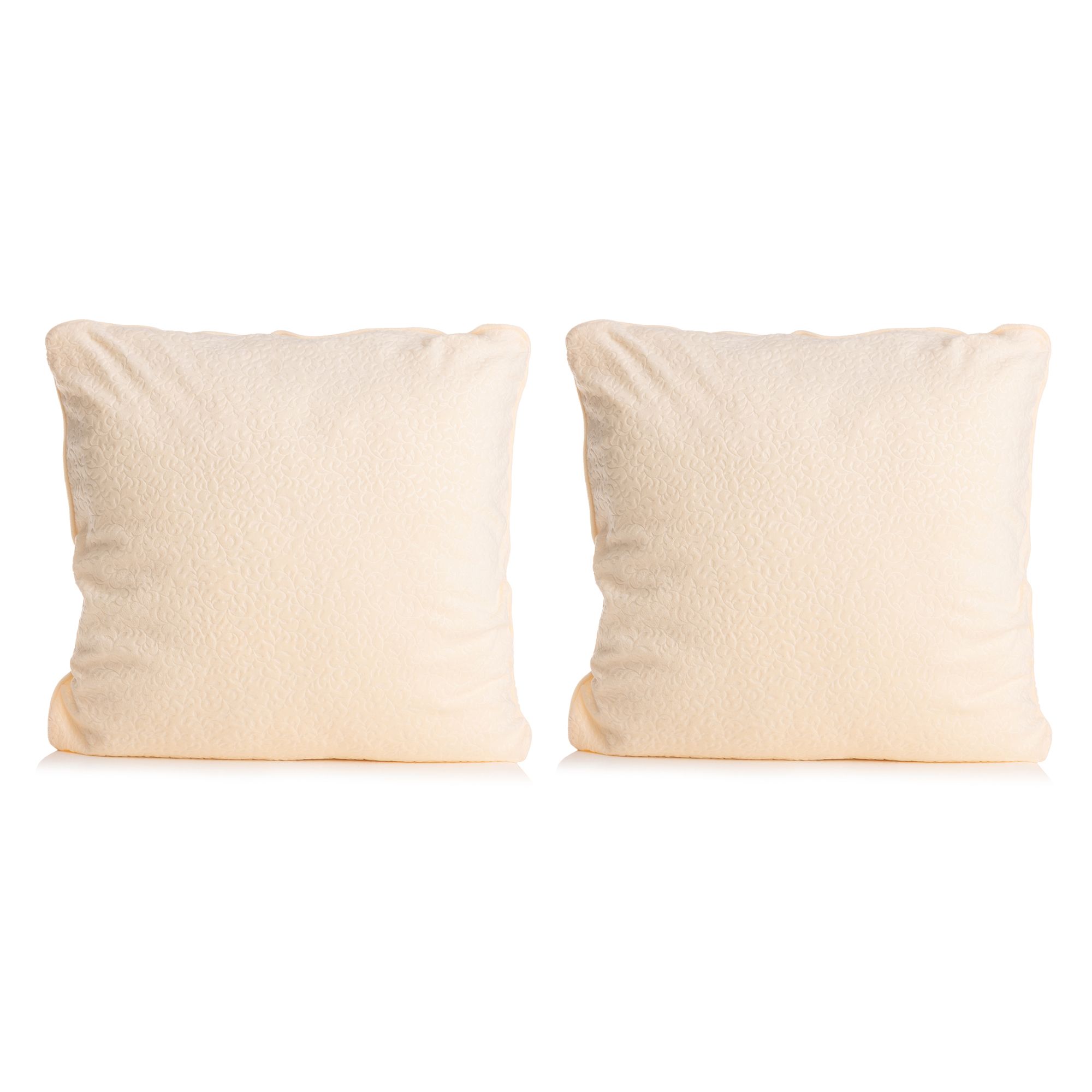 JERYMOOD 2 Kissenbezüge Blätterranke Mikrofaser Plüsch waschbar, ca. 50x50cm