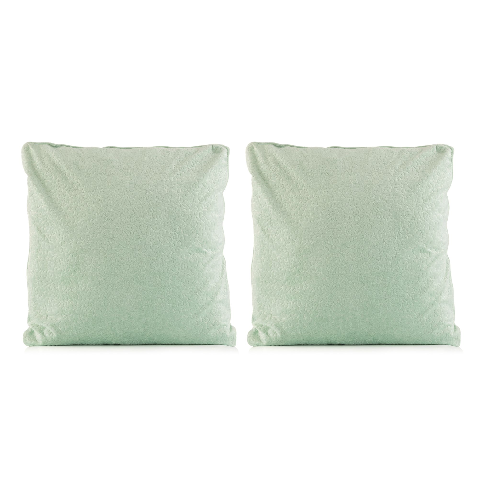 JERYMOOD 2 Kissenbezüge Blätterranke Mikrofaser Plüsch waschbar, ca. 50x50cm