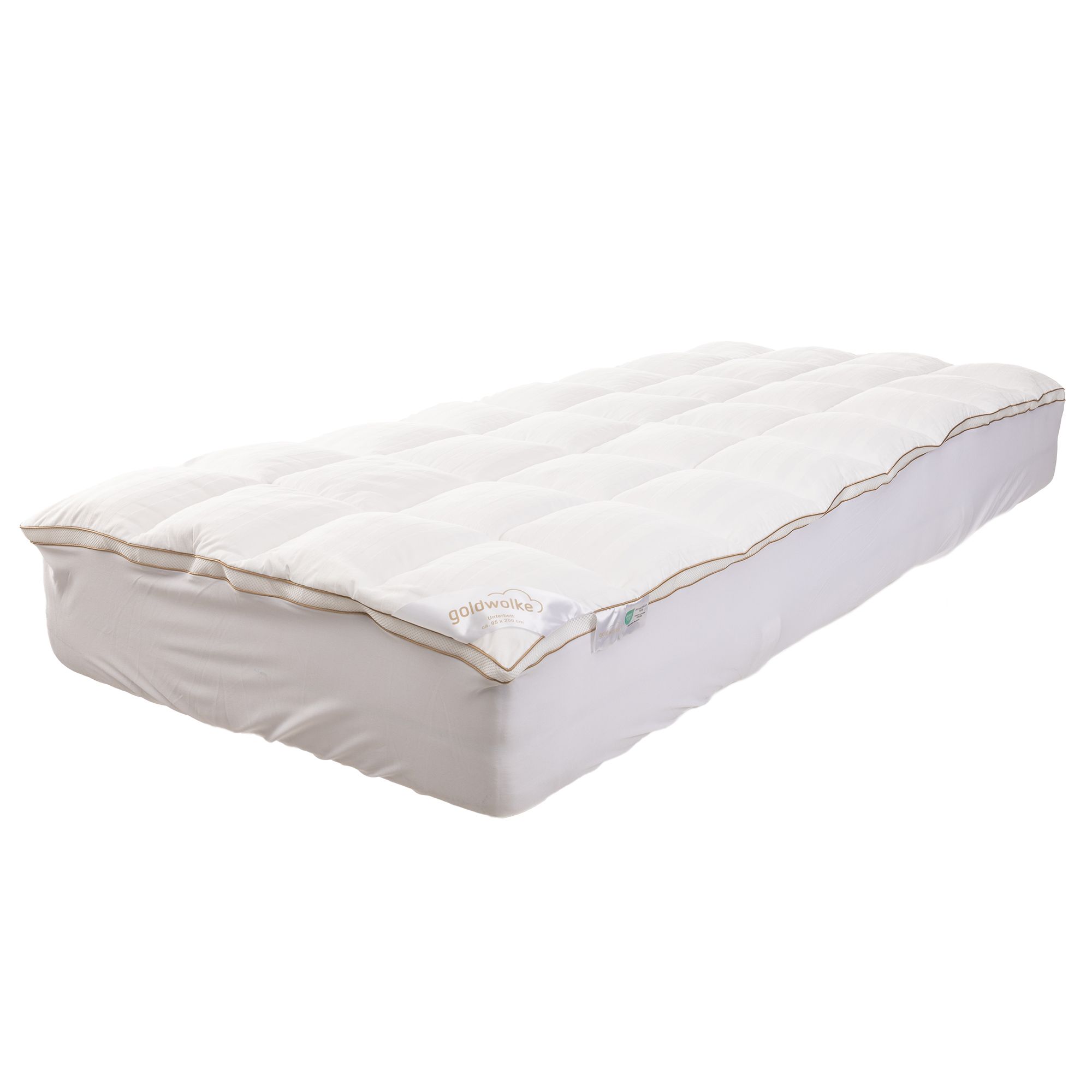 GOLDWOLKE Unterbett Chenille Jacquard 30 Jahre QVC f.Allergiker geeignet