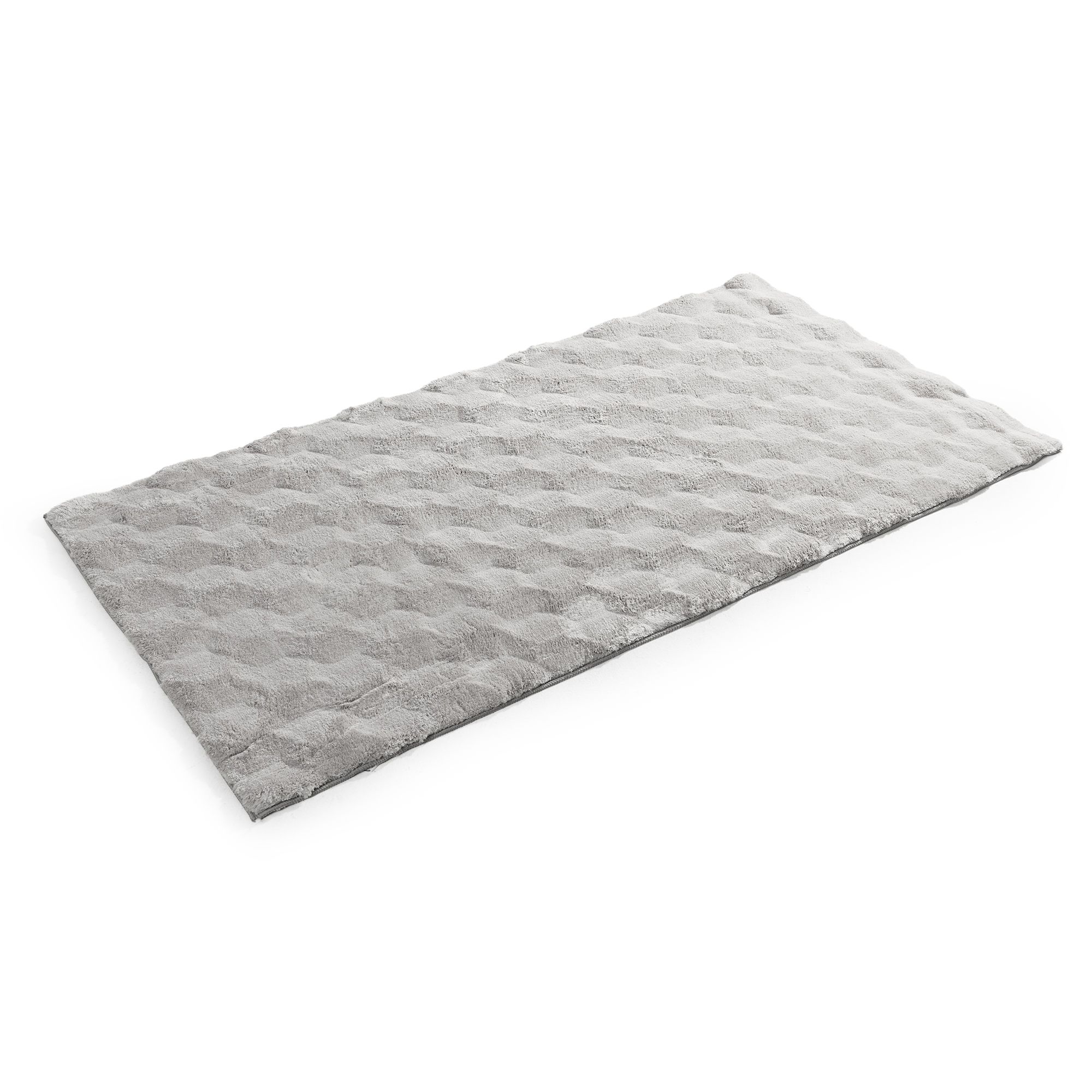 CASA FONDO 1 Teppich 3D-Optik Hoch-/Tiefstruktur Mikrofaser, waschbar