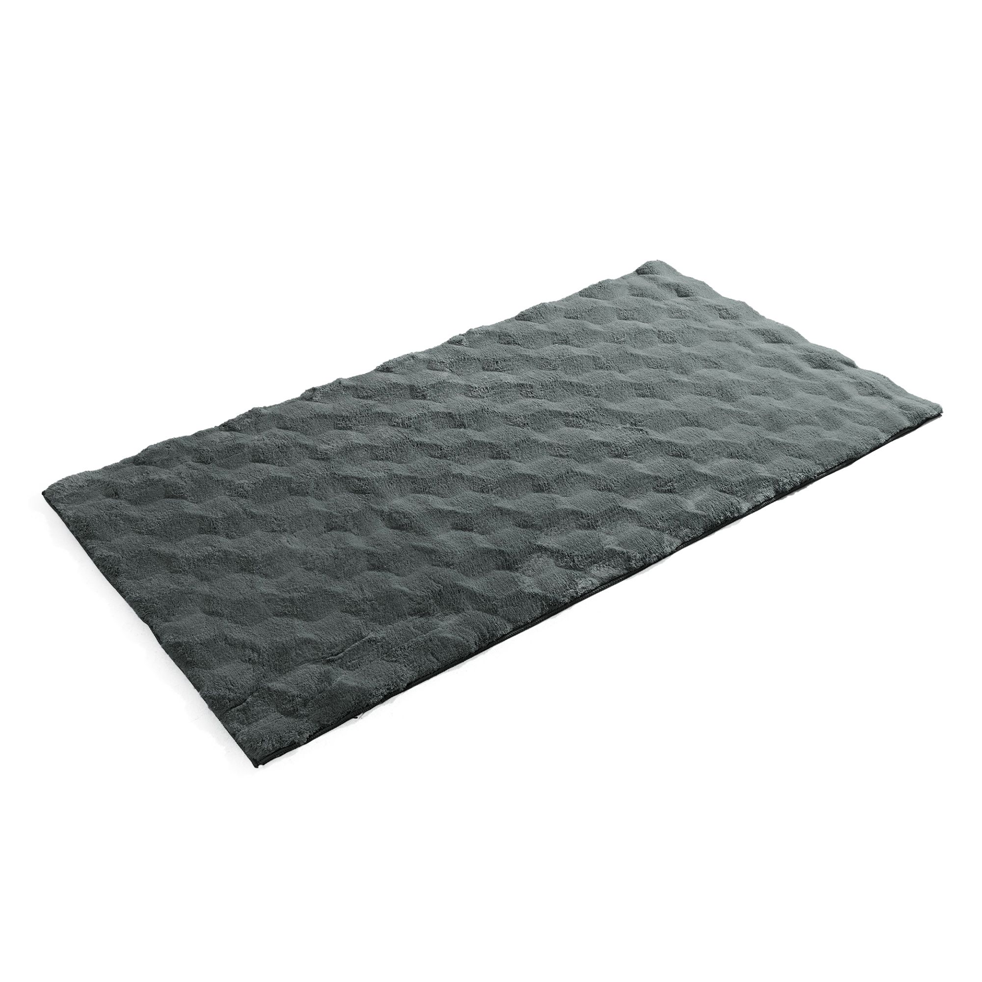 CASA FONDO 1 Teppich 3D-Optik Hoch-/Tiefstruktur Mikrofaser, waschbar