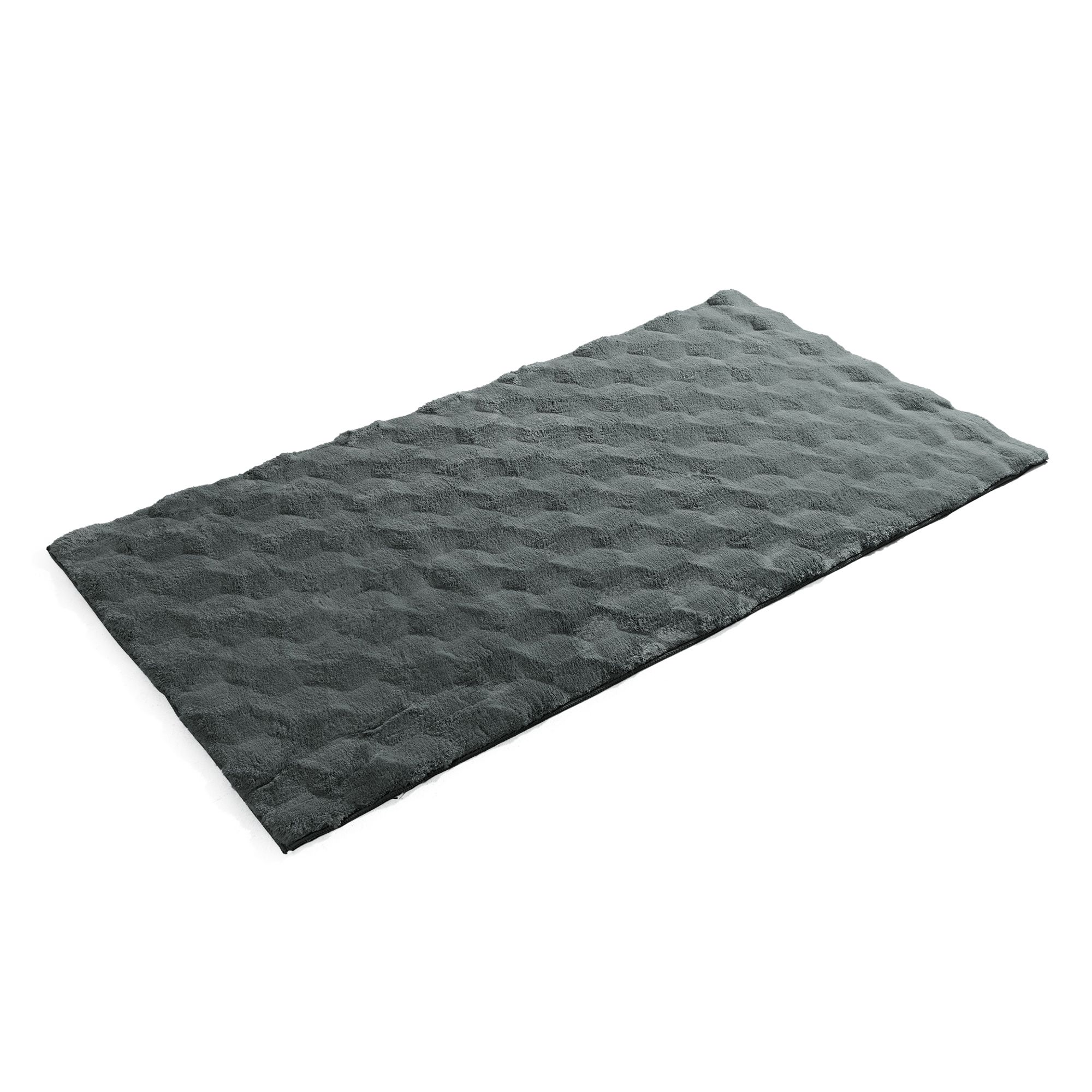 CASA FONDO 1 Teppich 3D-Optik Hoch-/Tiefstruktur Mikrofaser, waschbar
