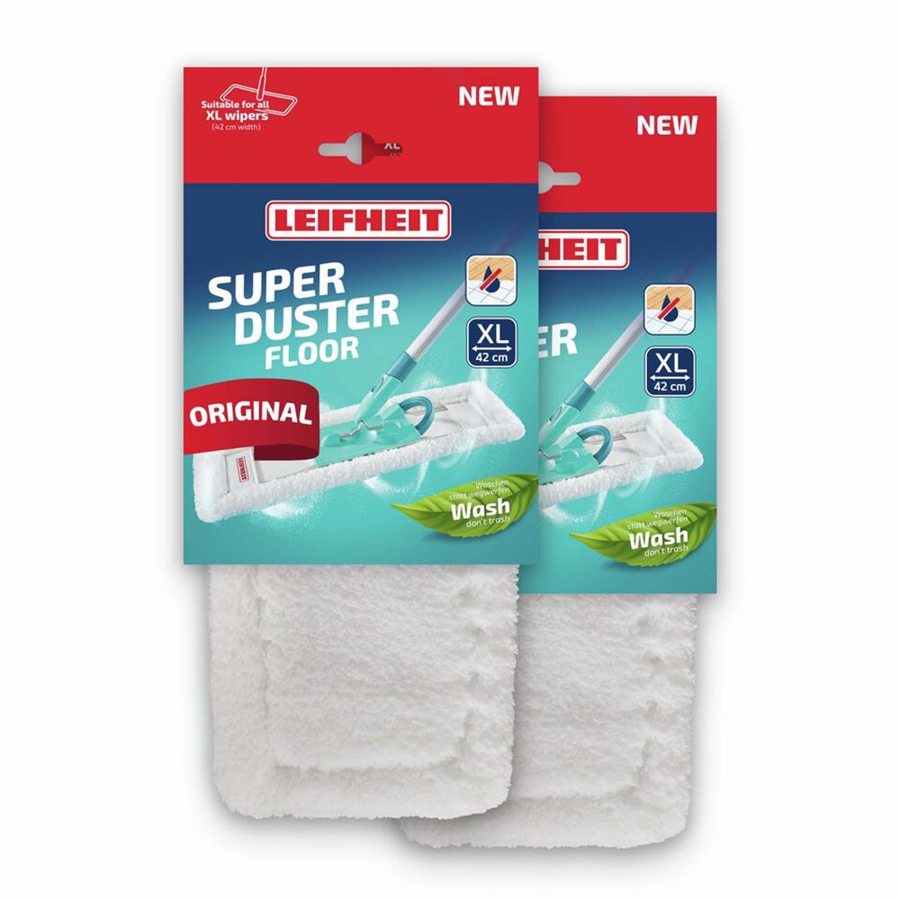 LEIFHEIT 2er Set Staubbezug SUPERDUSTER Floor XL waschbar wiederverwendbar