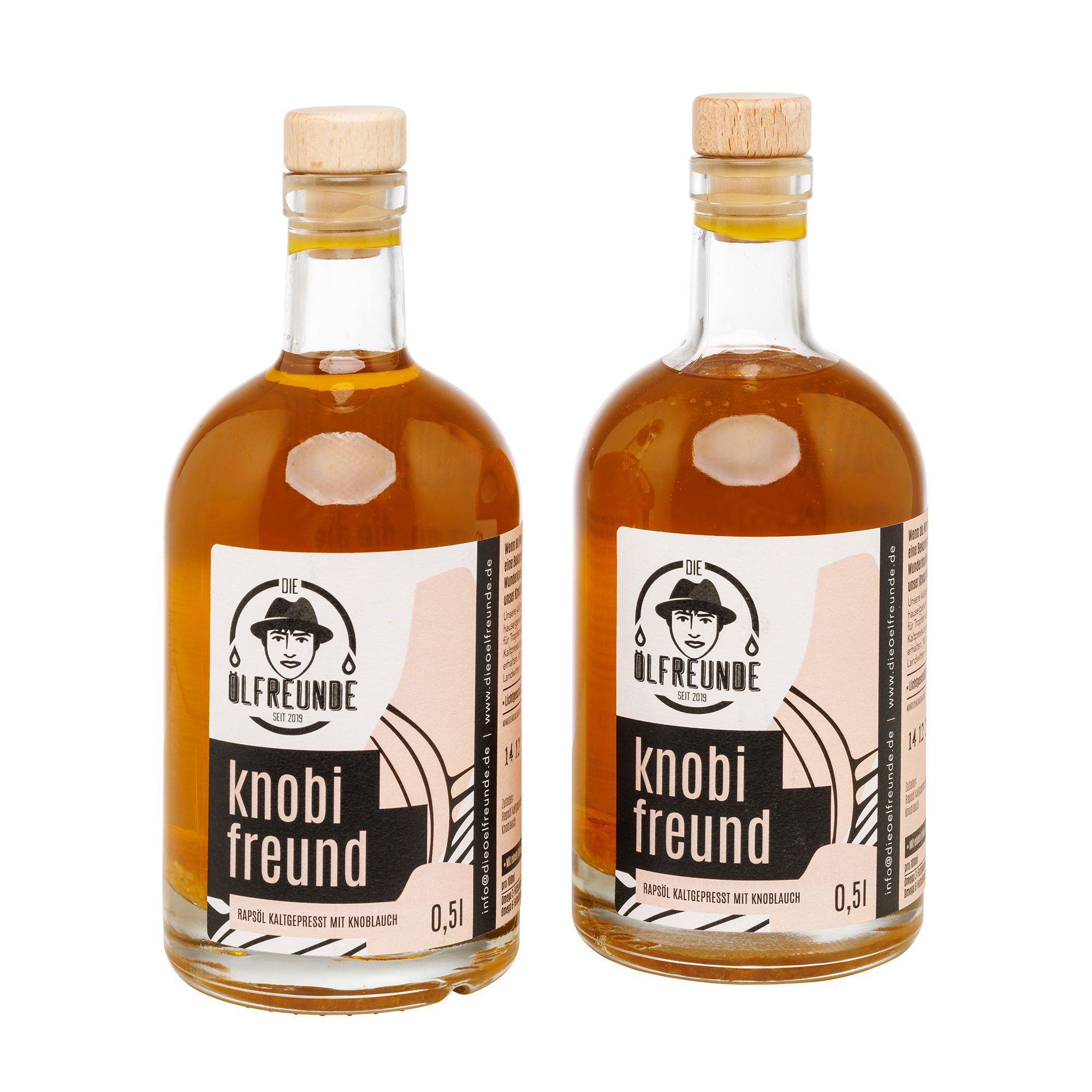 DIE ÖLFREUNDE Knobifreund Knoblauch Öl Inhalt 2x 500ml