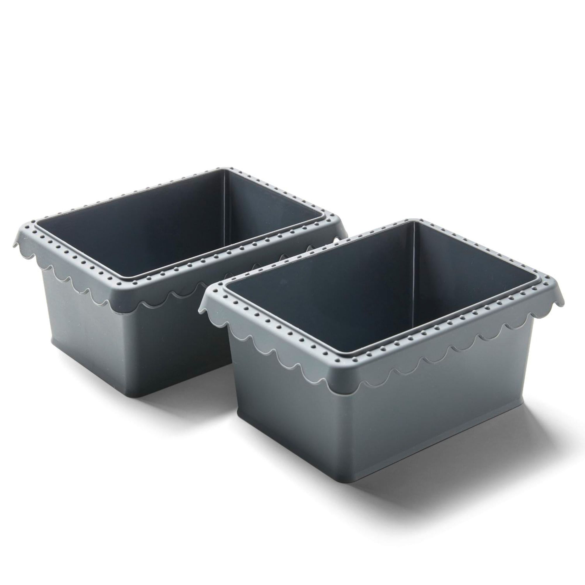 COOLINATO 2tlg. Set Airfryer-Backformen Platin Silikon bis 230°C