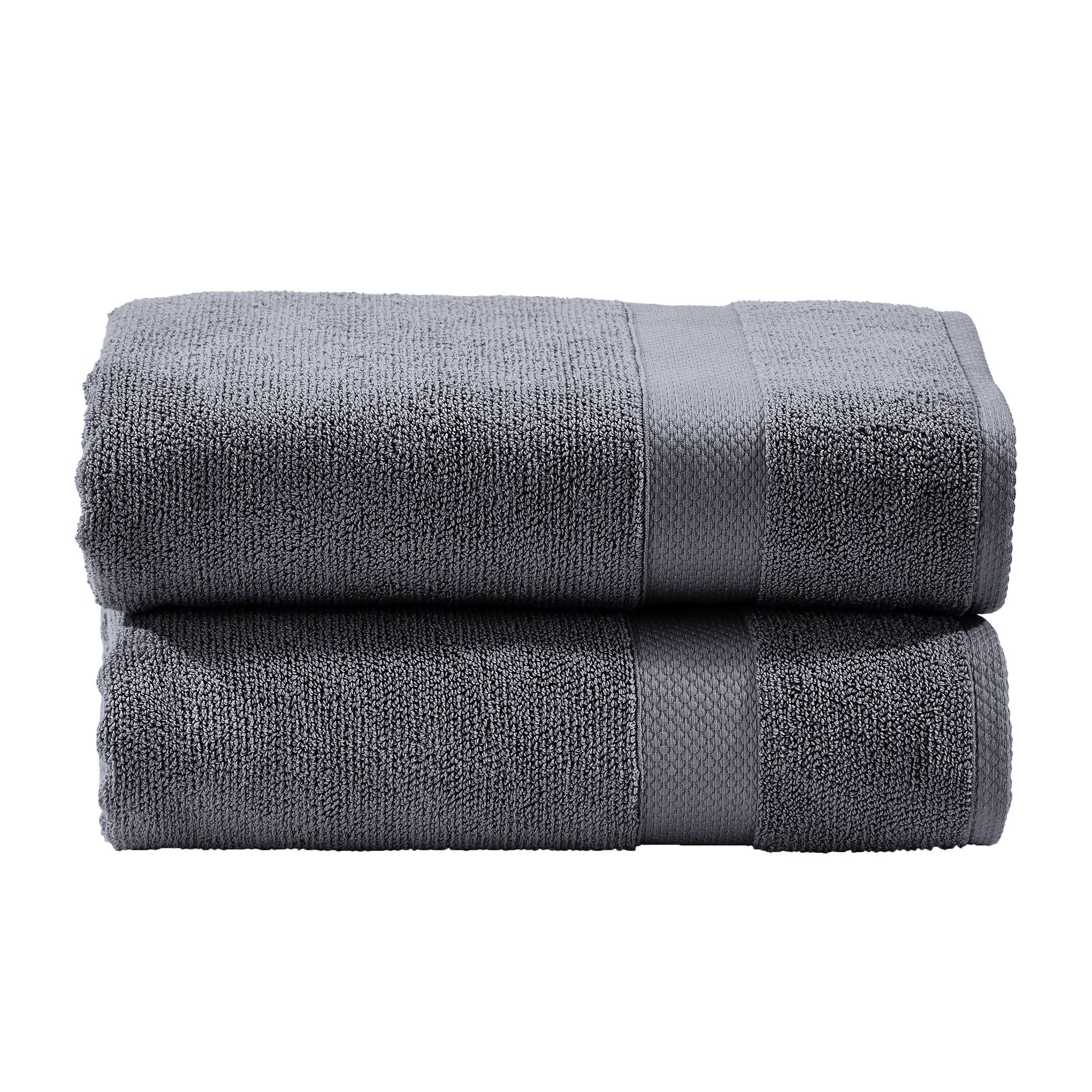 done.® 2 Duschtücher DELUXE uni 100% Baumwolle 70x140cm