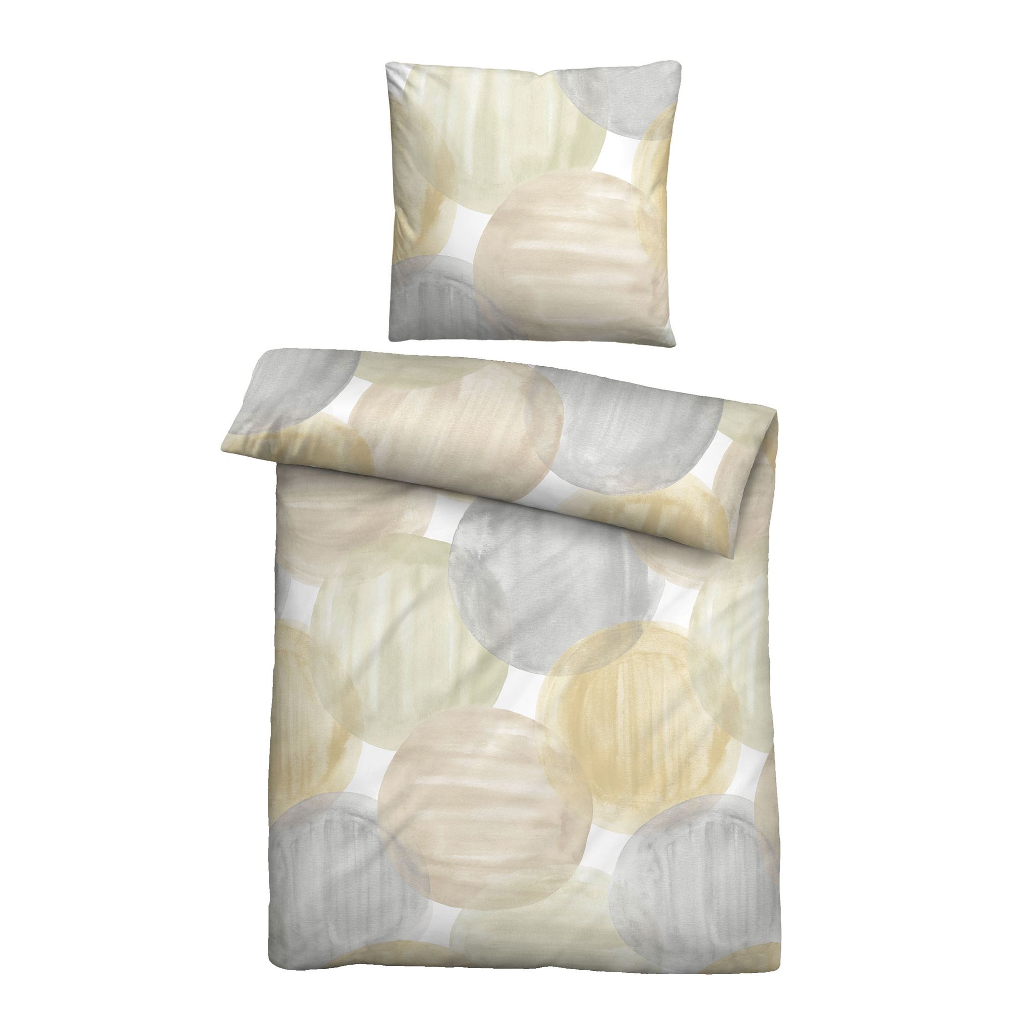 biberna® Bettwäsche Kreise Mako-Satin Einzelbett, 2tlg.